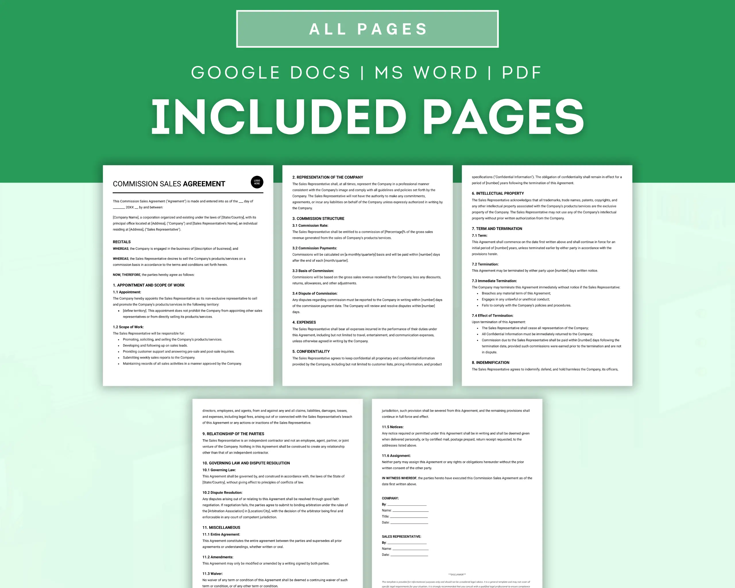 Commission Sales Agreement Template - Image 2