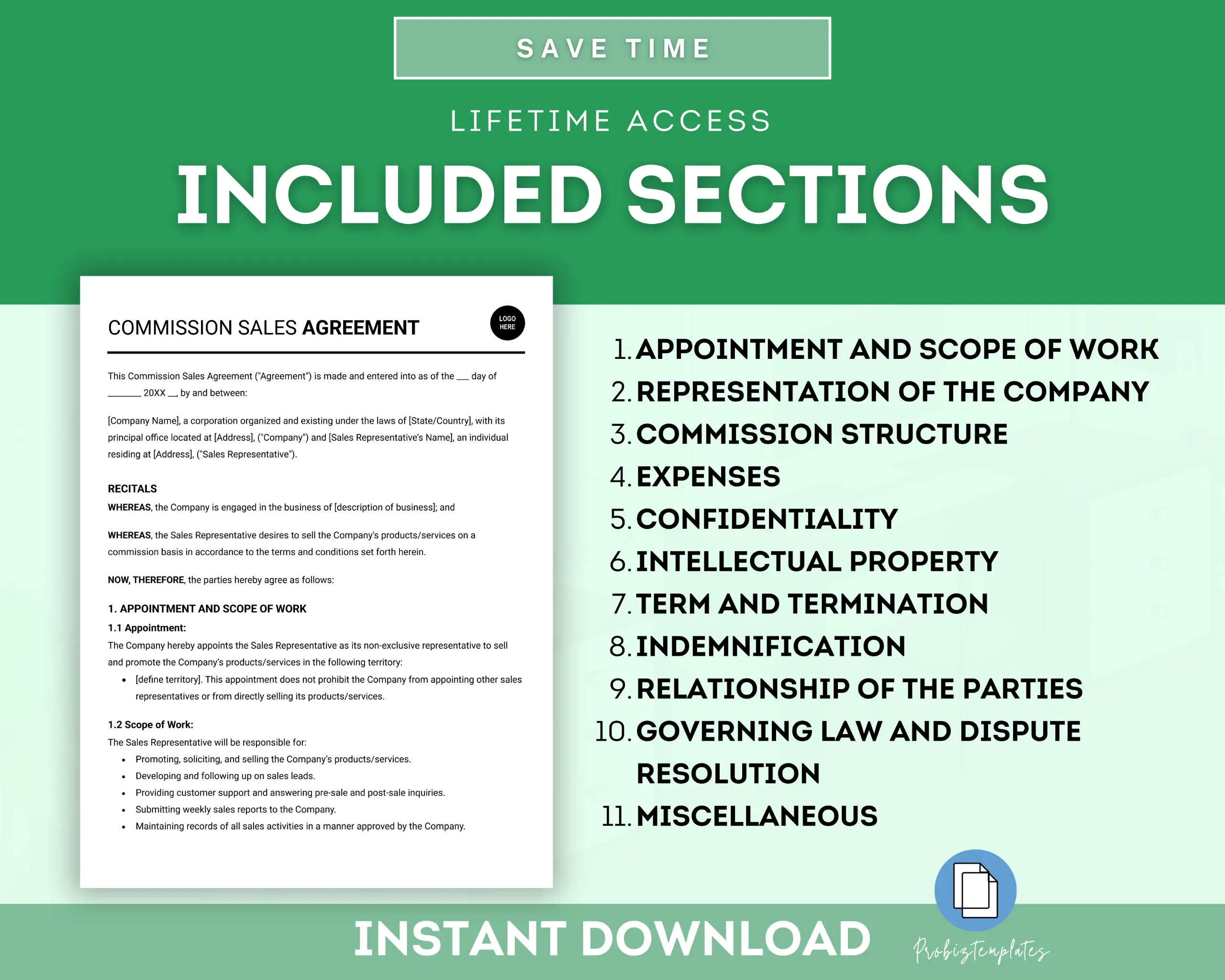 Commission Sales Agreement Template - Image 3