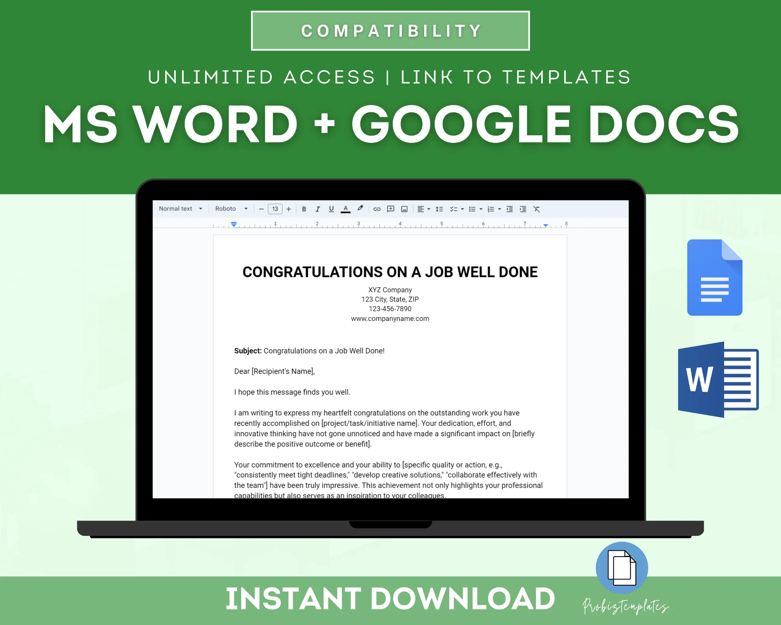 Congratulations On A Job Well Done Letter Template - Image 2