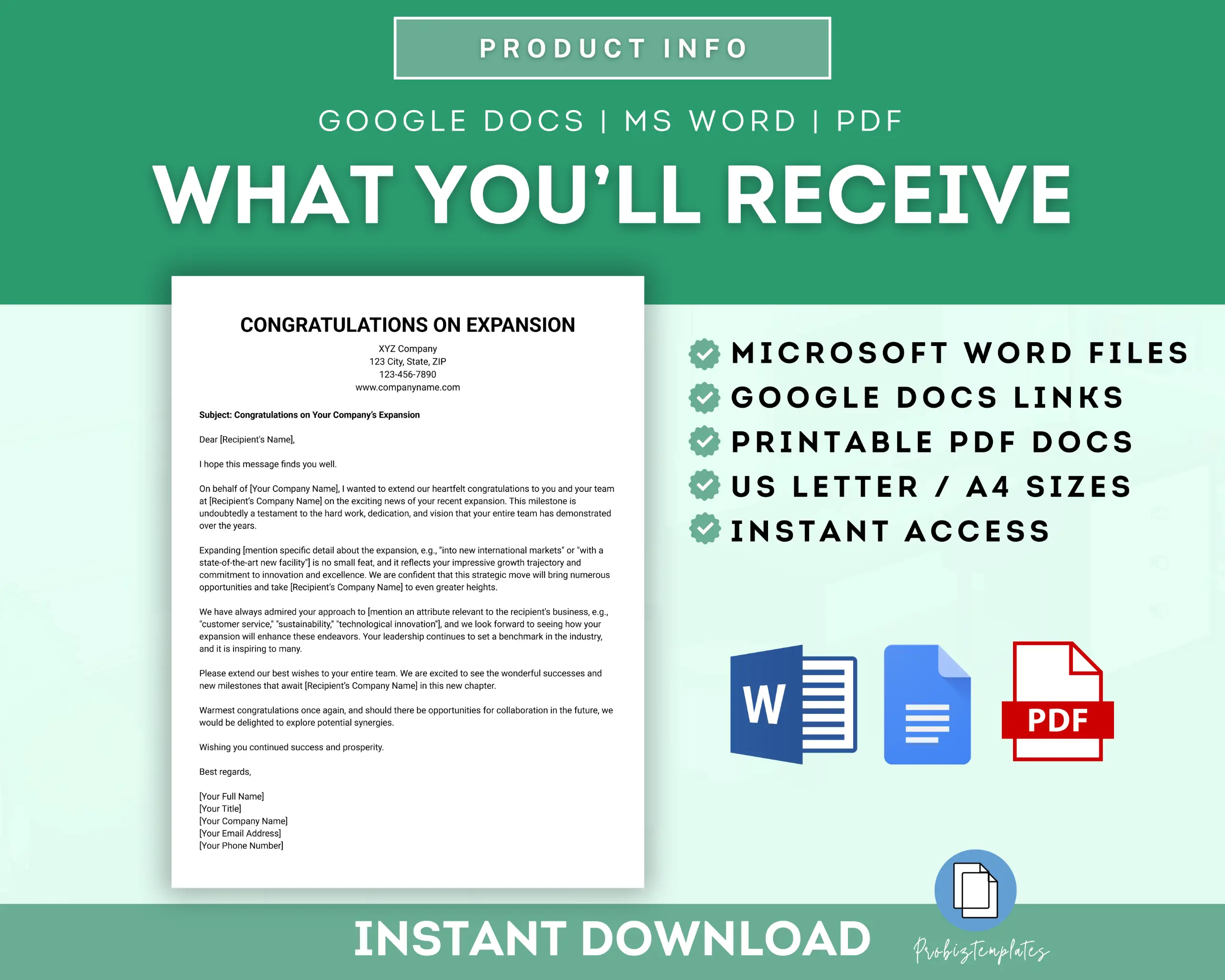 Congratulations On Expansion Letter Template - Image 4