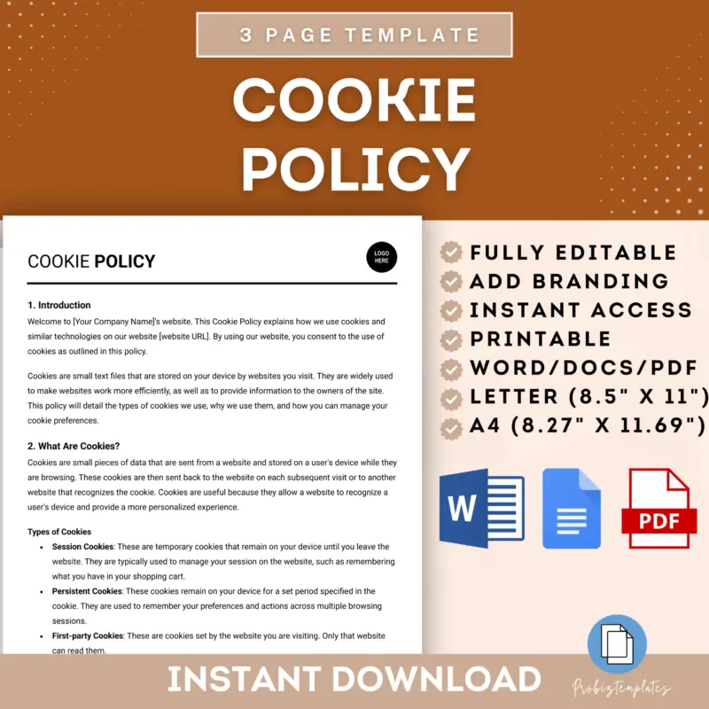 Cookie Policy Template