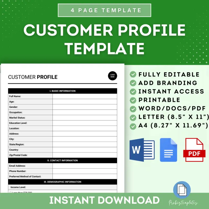 Customer Profile Template