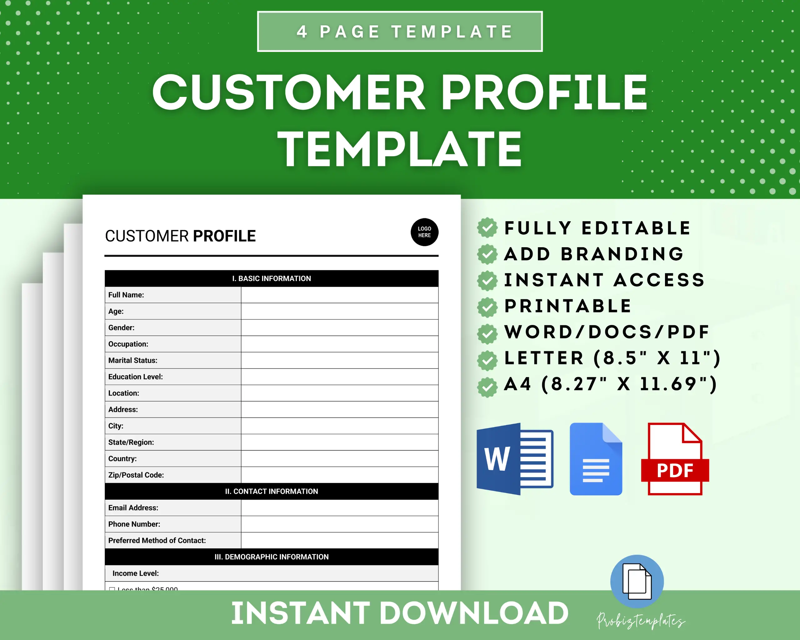 Customer Profile Template