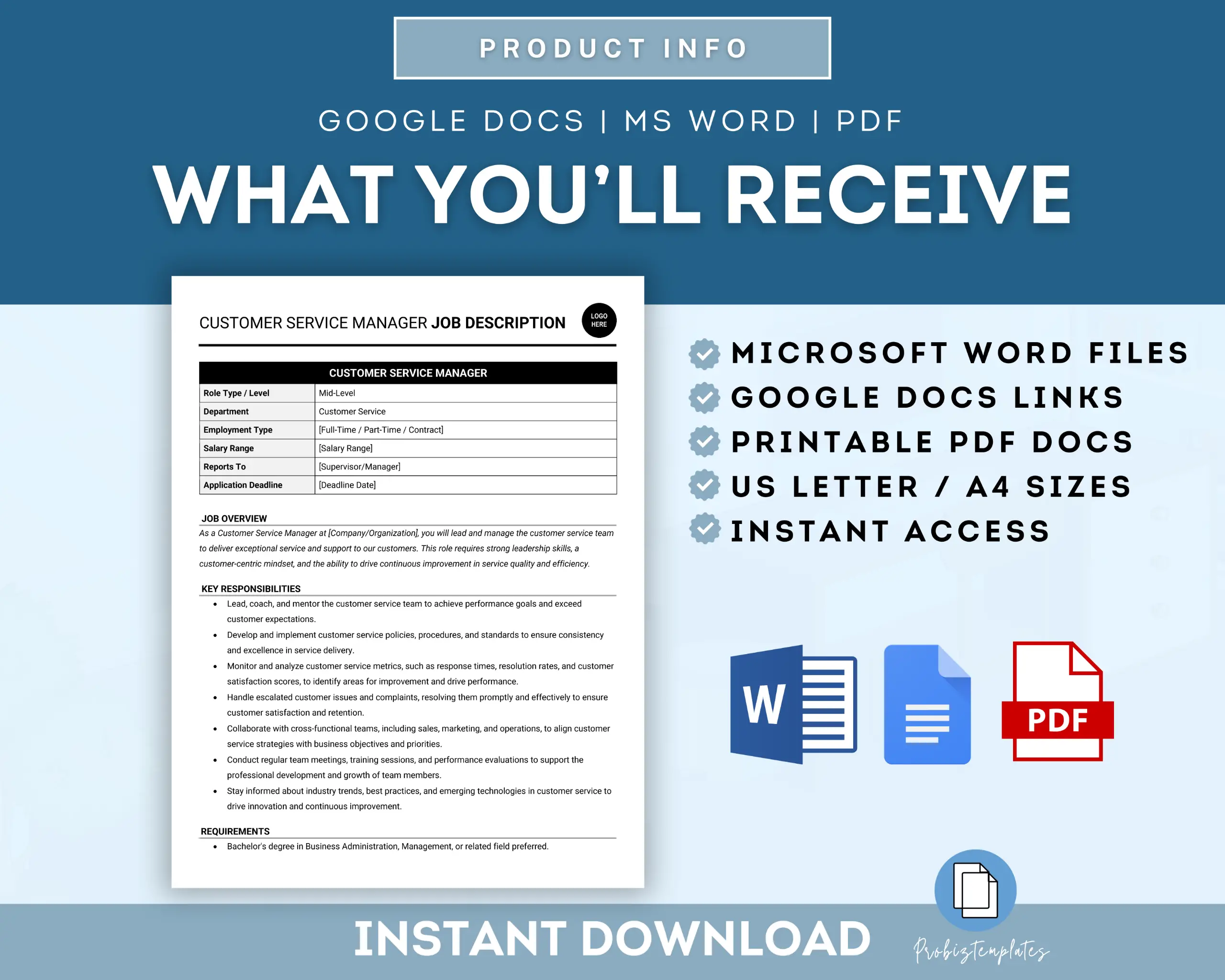 Customer Service Manager Job Description Template - Image 6