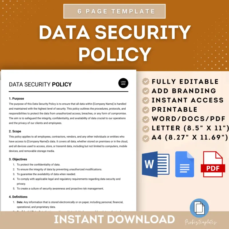 Data Security Policy Template