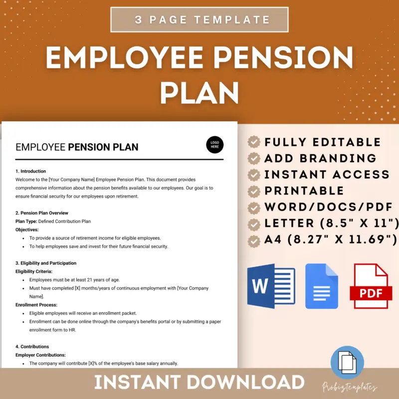 Employee Pension Plan Template