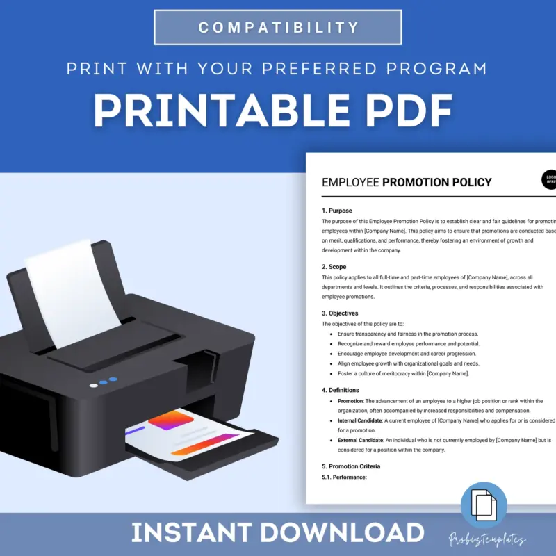 Promotions Policy Example Employee Promotion Policy Template | ProBizTemplates