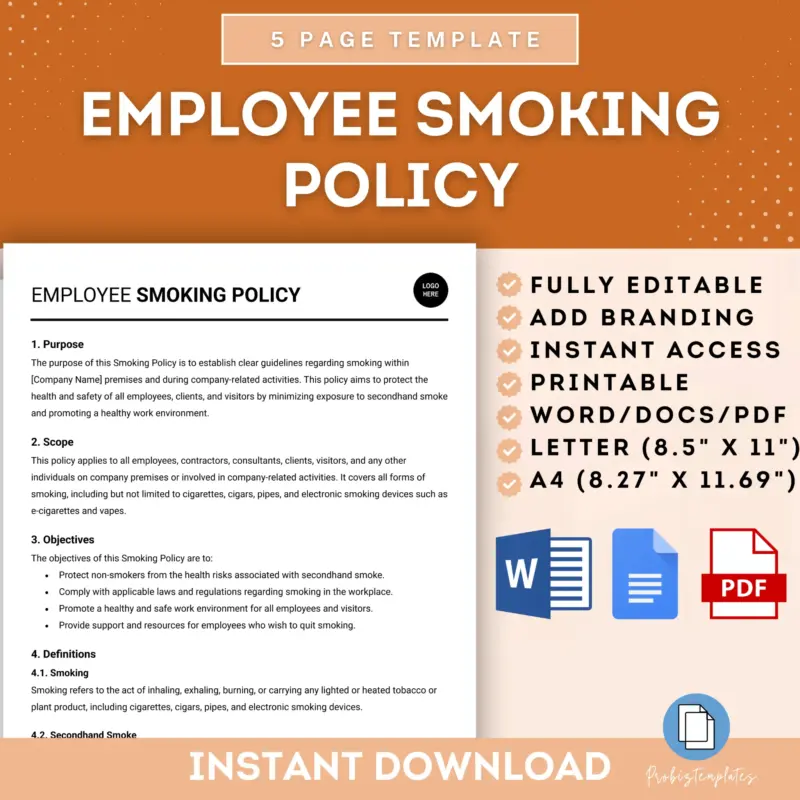 Employee Smoking Policy Template