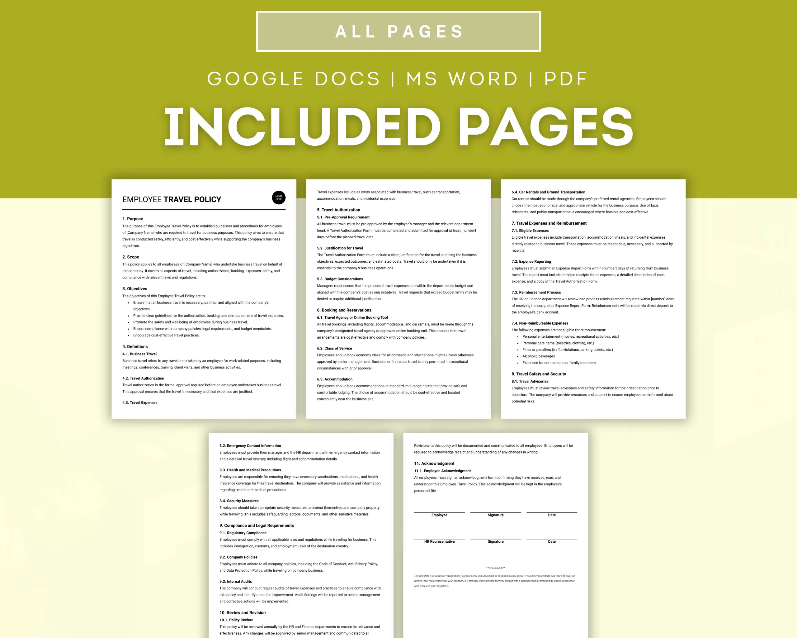 Employee Travel Policy Template - Image 2