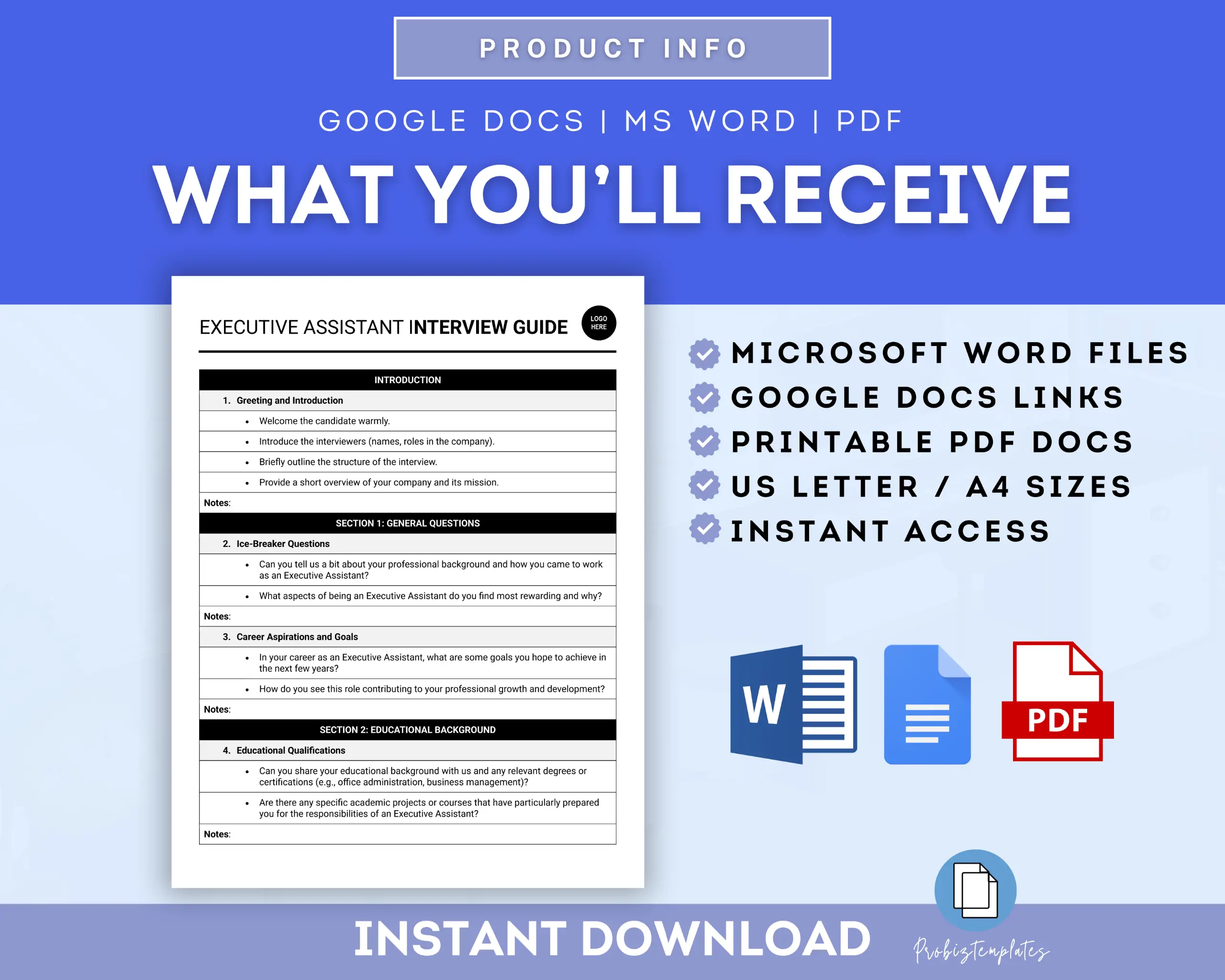 Executive Assistant Interview Guide Template - Image 6