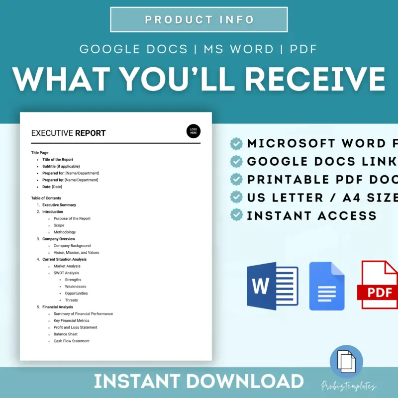 Executive Report Template