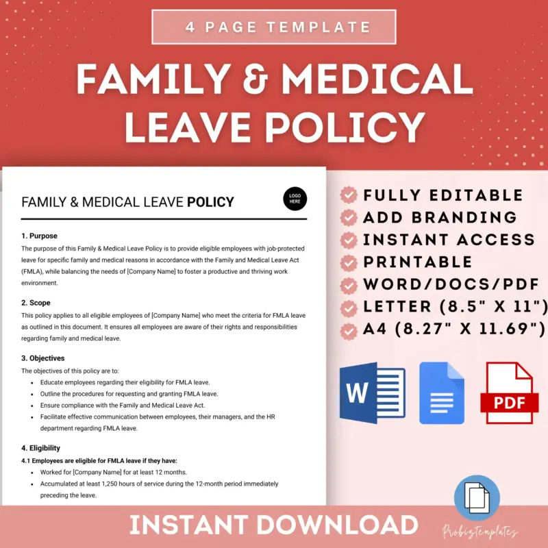 Family And Medical Leave Policy Template