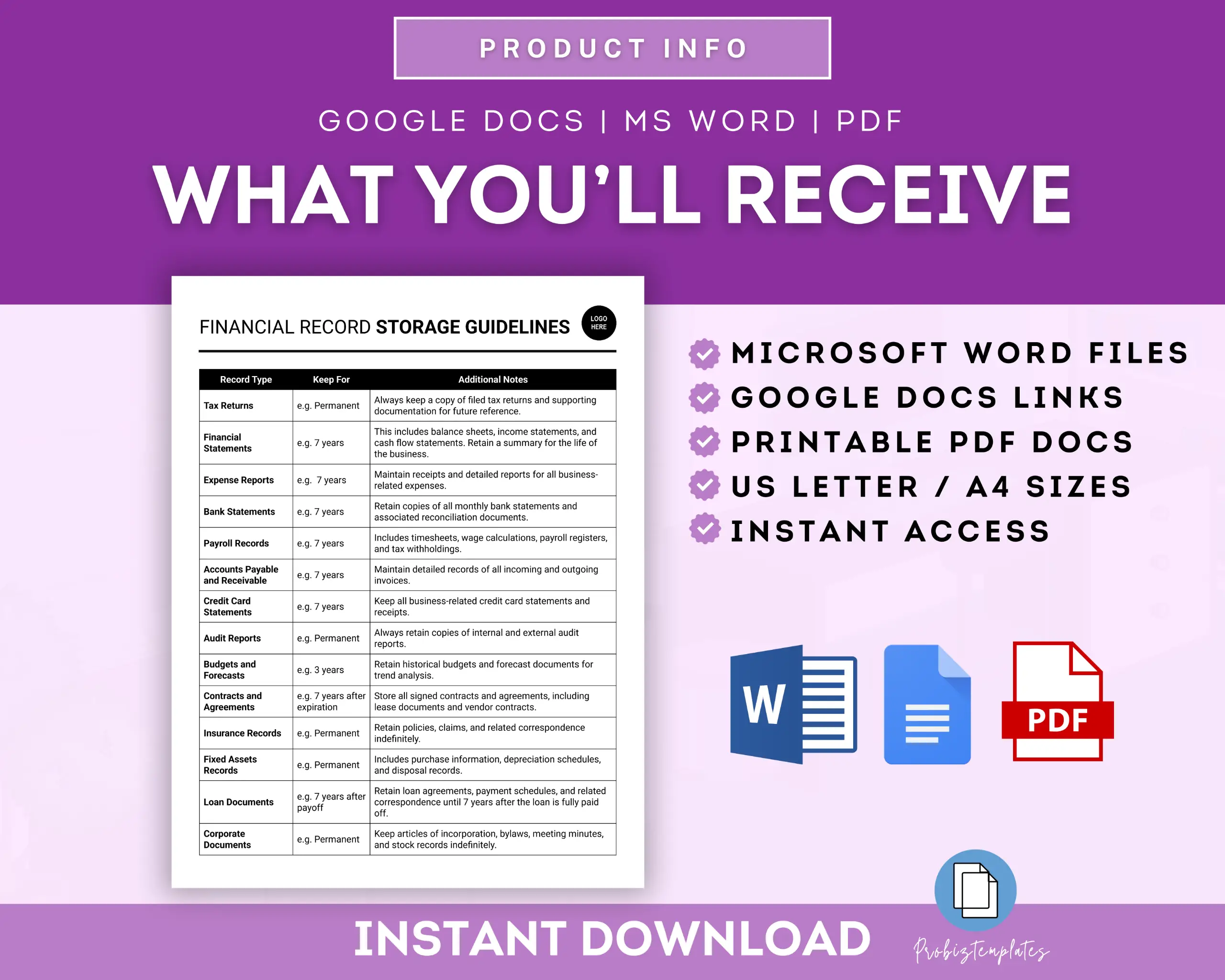 Financial Record Storage Guidelines Template - Image 5