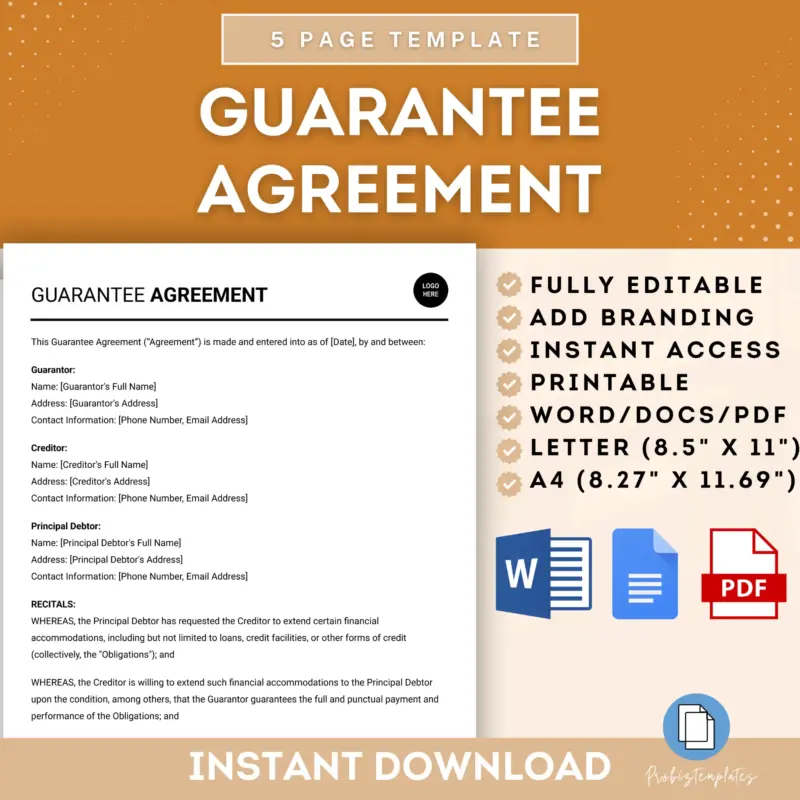 Guarantee Agreement Template