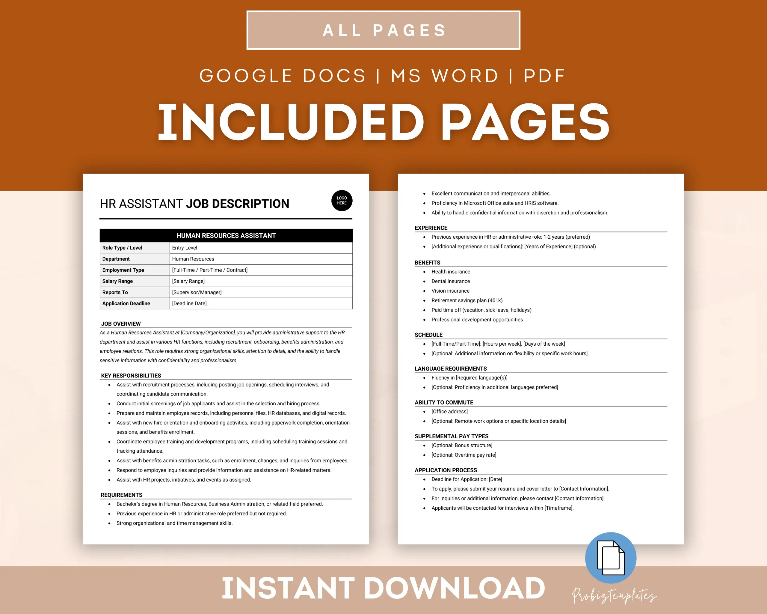 Human Resources Assistant Job Description Template - Image 2