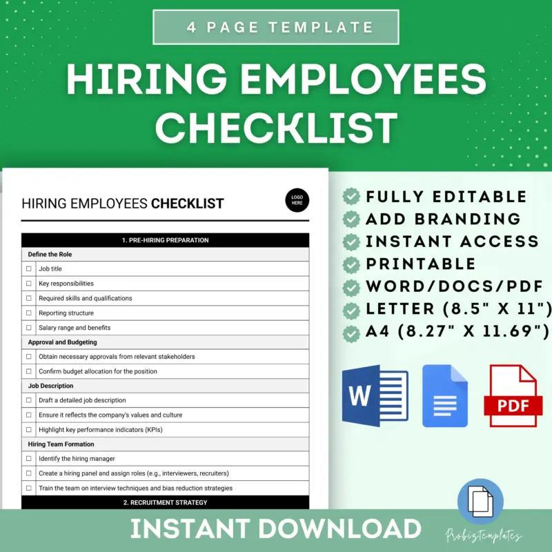 Hiring Employees Checklist