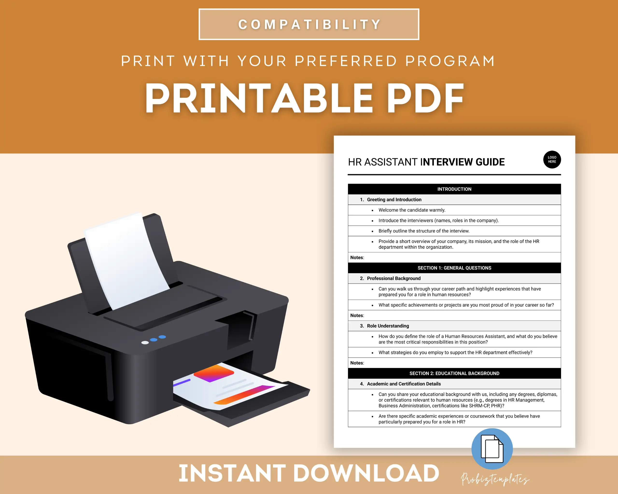 Human Resources Assistant Interview Guide Template - Image 5