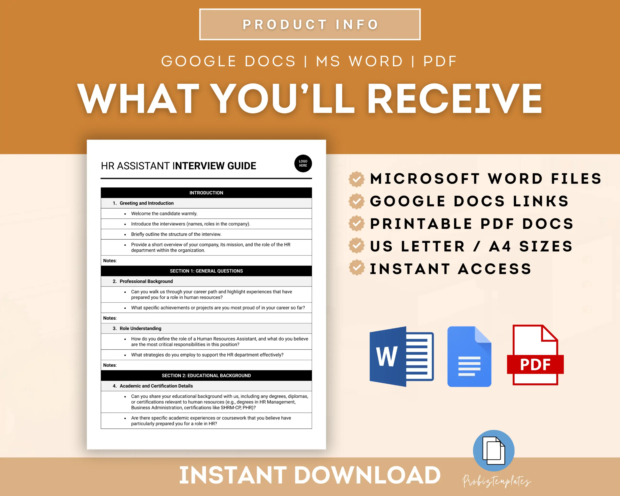 Human Resources Assistant Interview Guide Template - Image 6