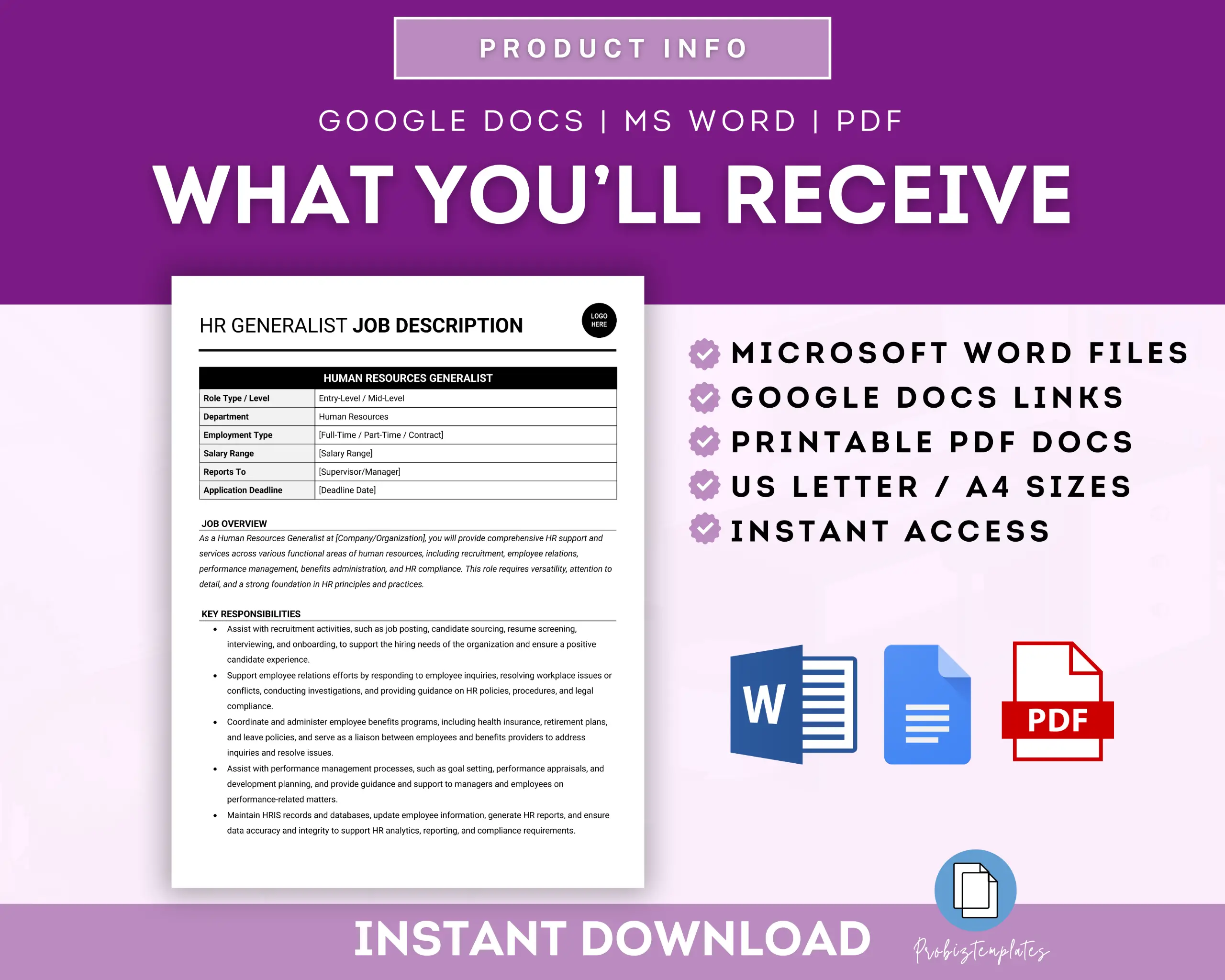 Human Resources Generalist Job Description Template - Image 6