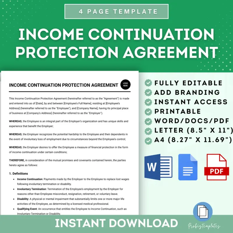 Income Continuation Protection Agreement Template