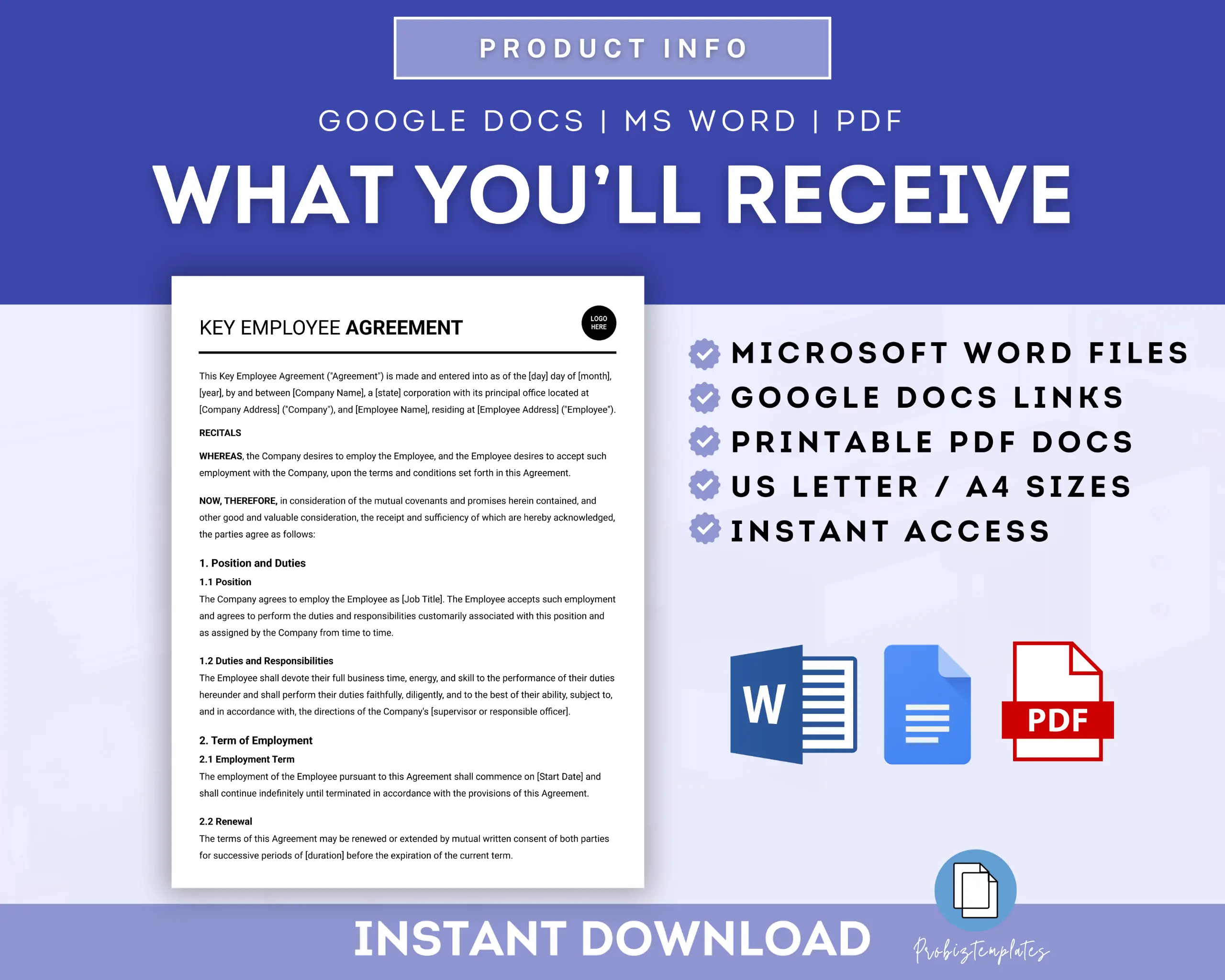 Key Employee Agreement Template - Image 6