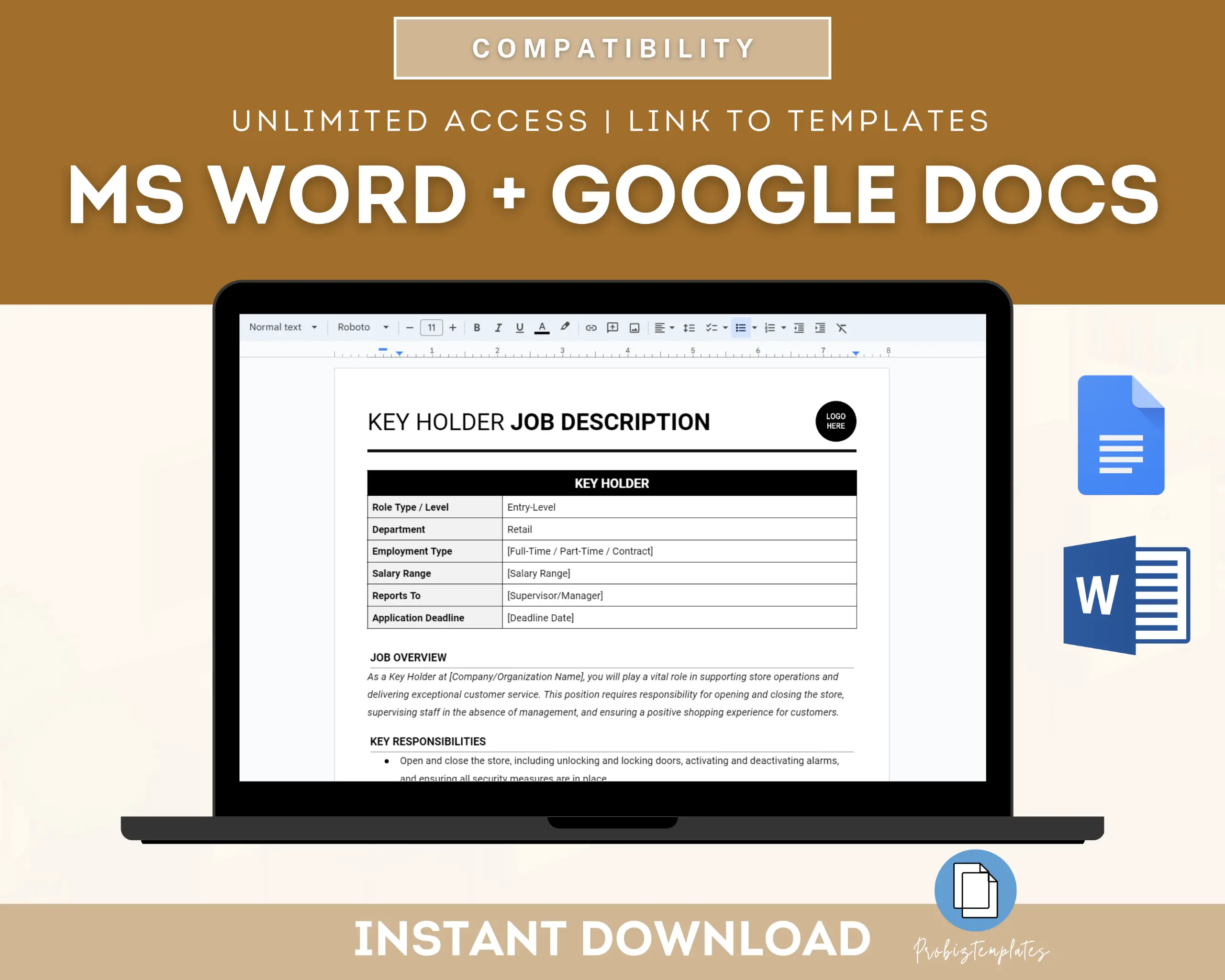 Key Holder Job Description Template - Image 4