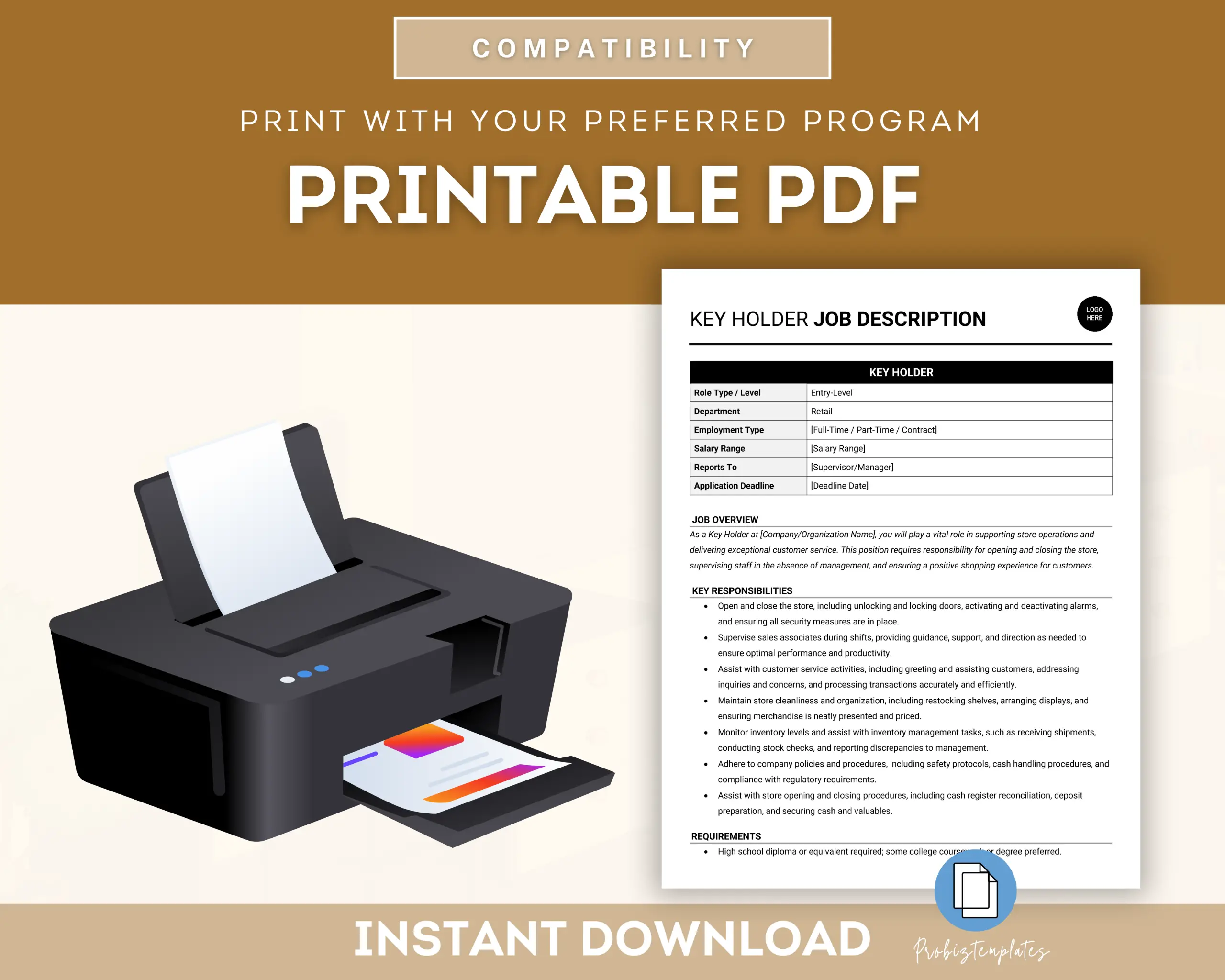 Key Holder Job Description Template - Image 5