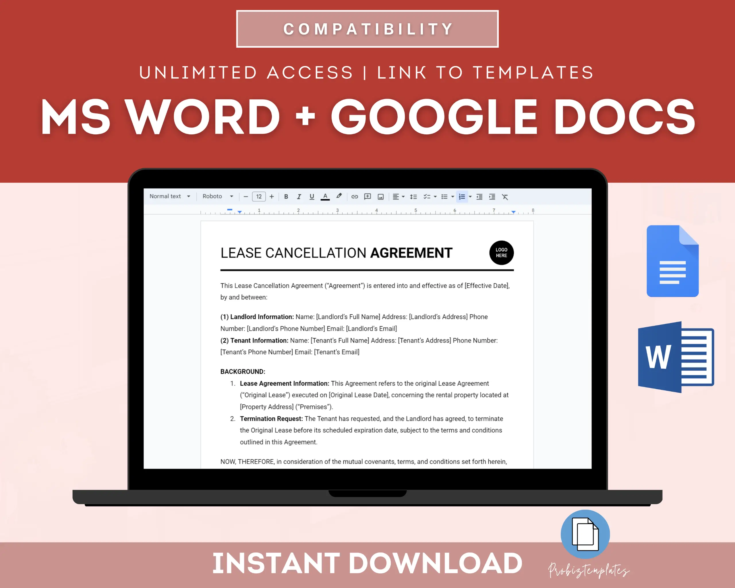 Lease Cancellation Agreement Template - Image 4
