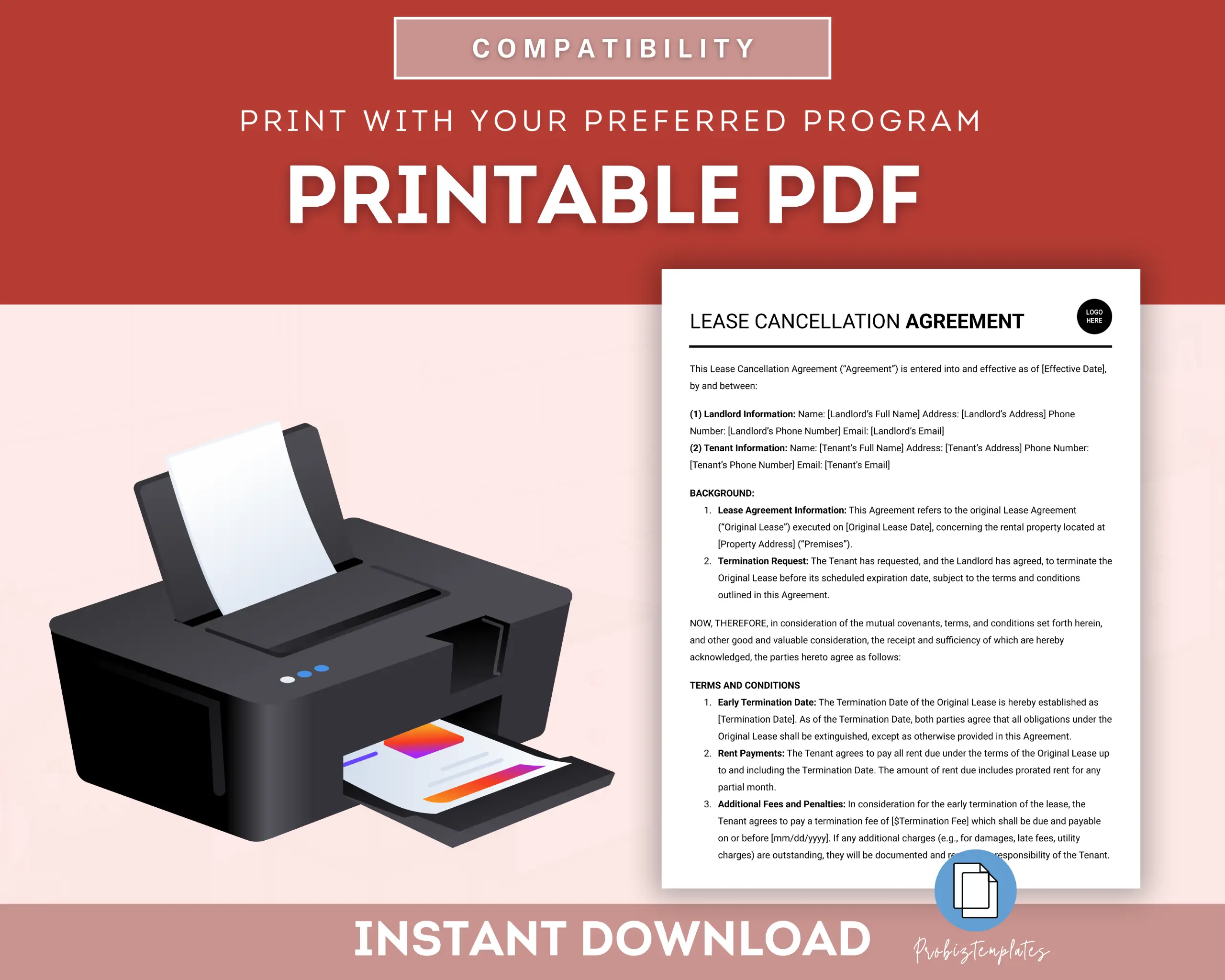 Lease Cancellation Agreement Template - Image 5