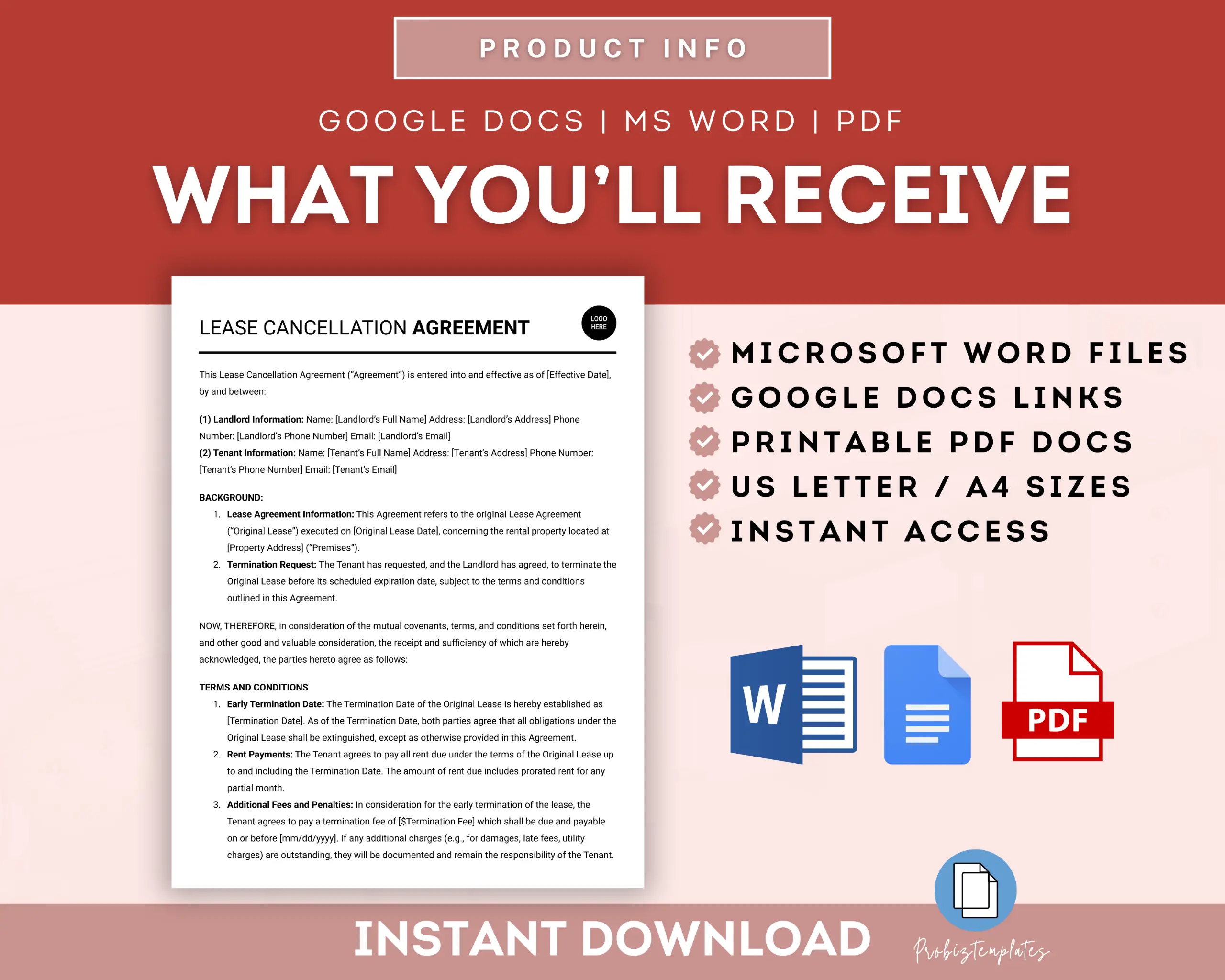 Lease Cancellation Agreement Template - Image 6