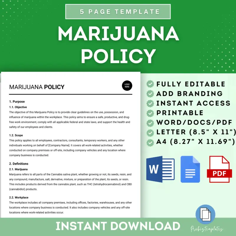 Marijuana Policy Template