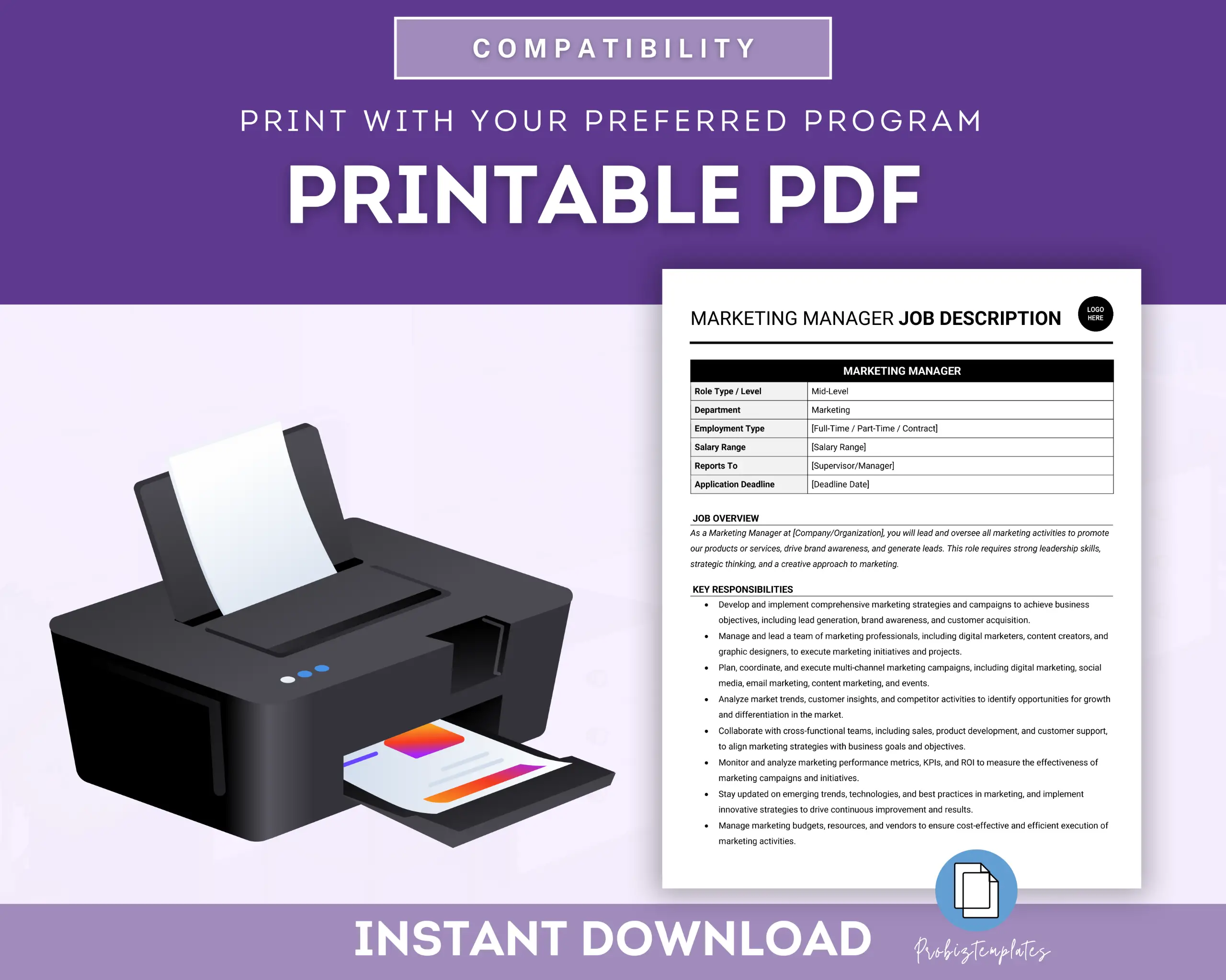 Marketing Manager Job Description Template - Image 5