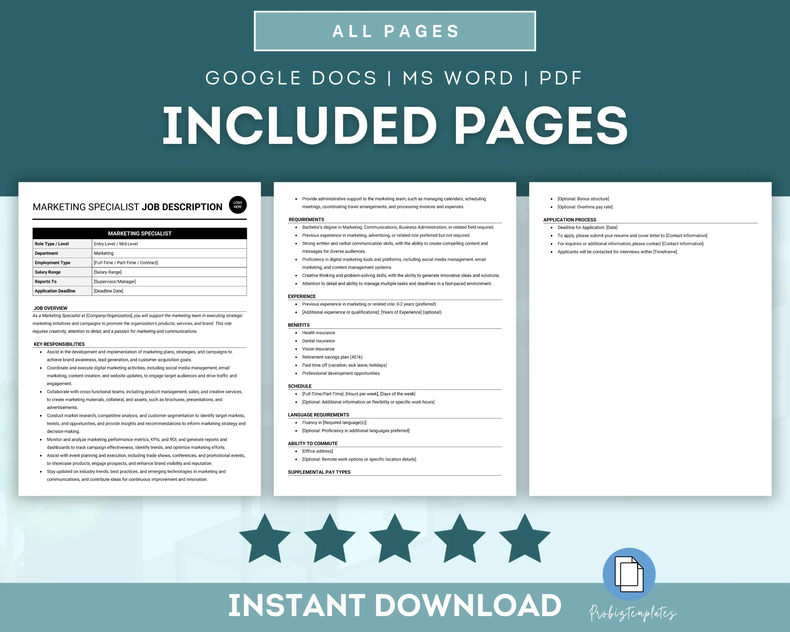 Marketing Specialist Job Description Template - Image 2