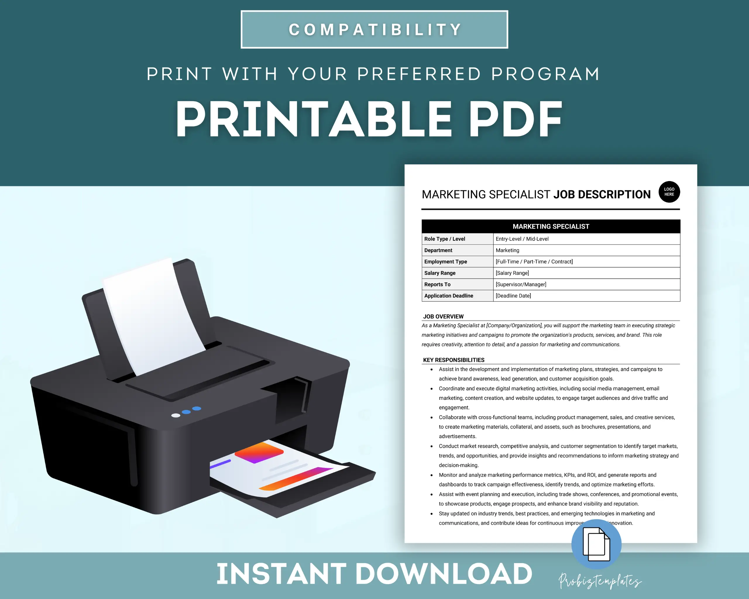 Marketing Specialist Job Description Template - Image 5