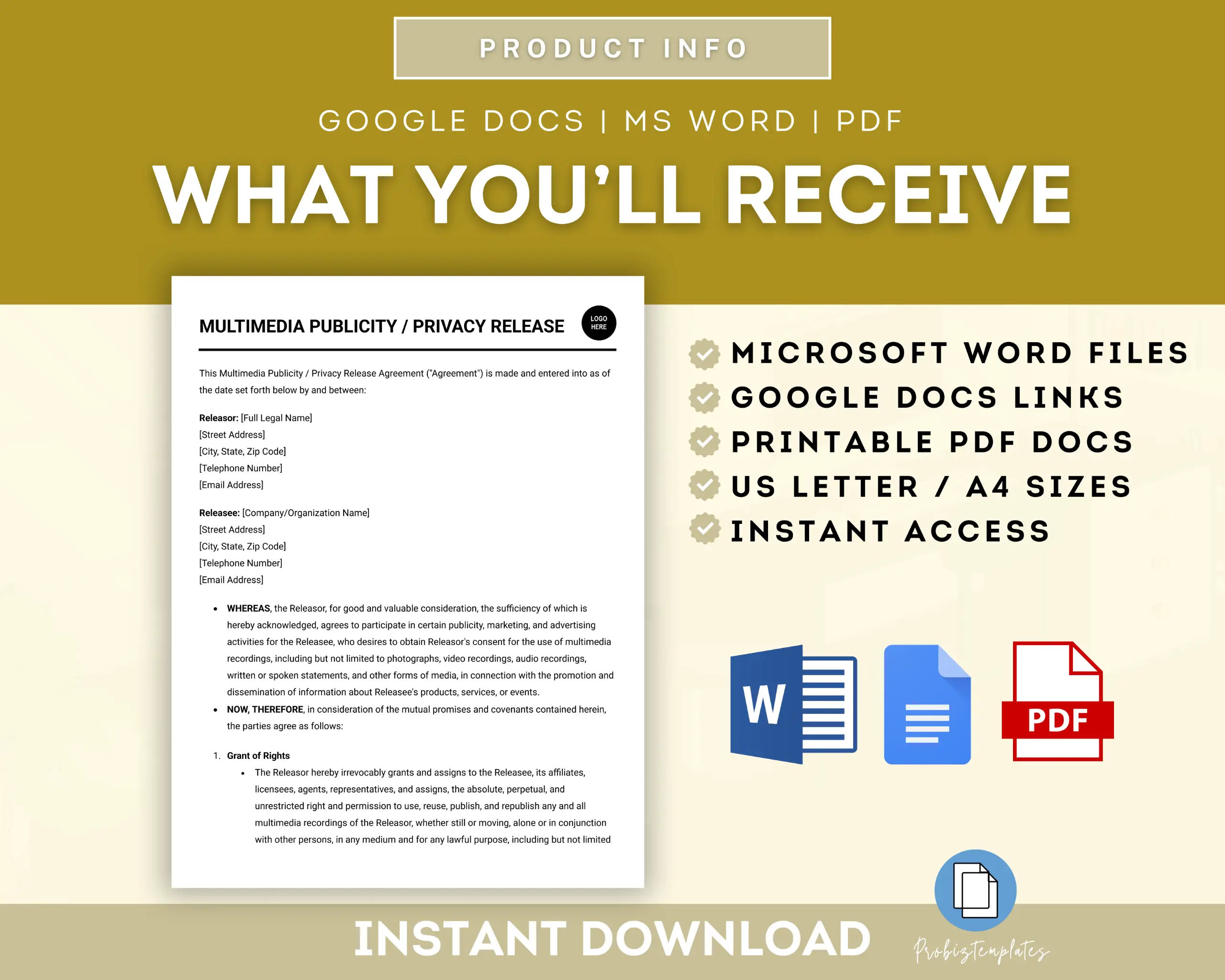 Multimedia Publicity Privacy Release Agreement Template - Image 6