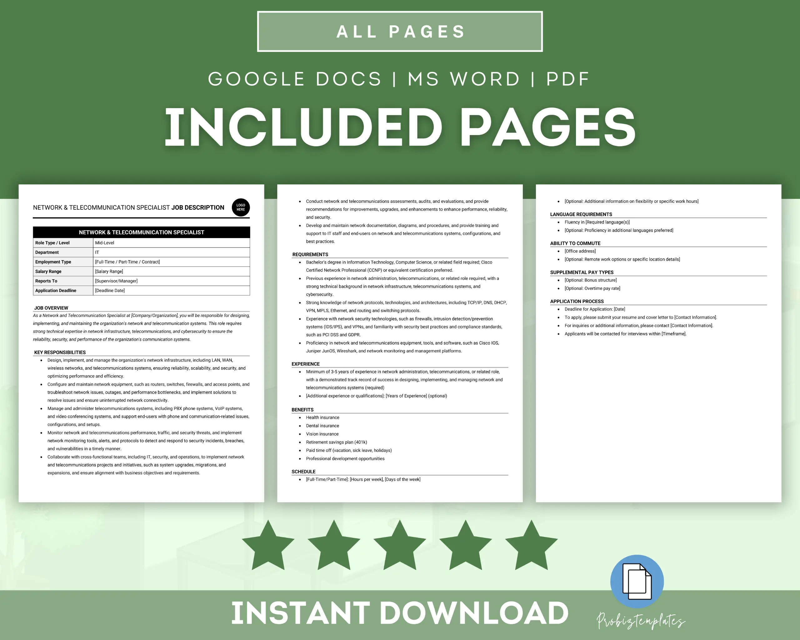 Network And Telecommunication Specialist Job Description Template - Image 2