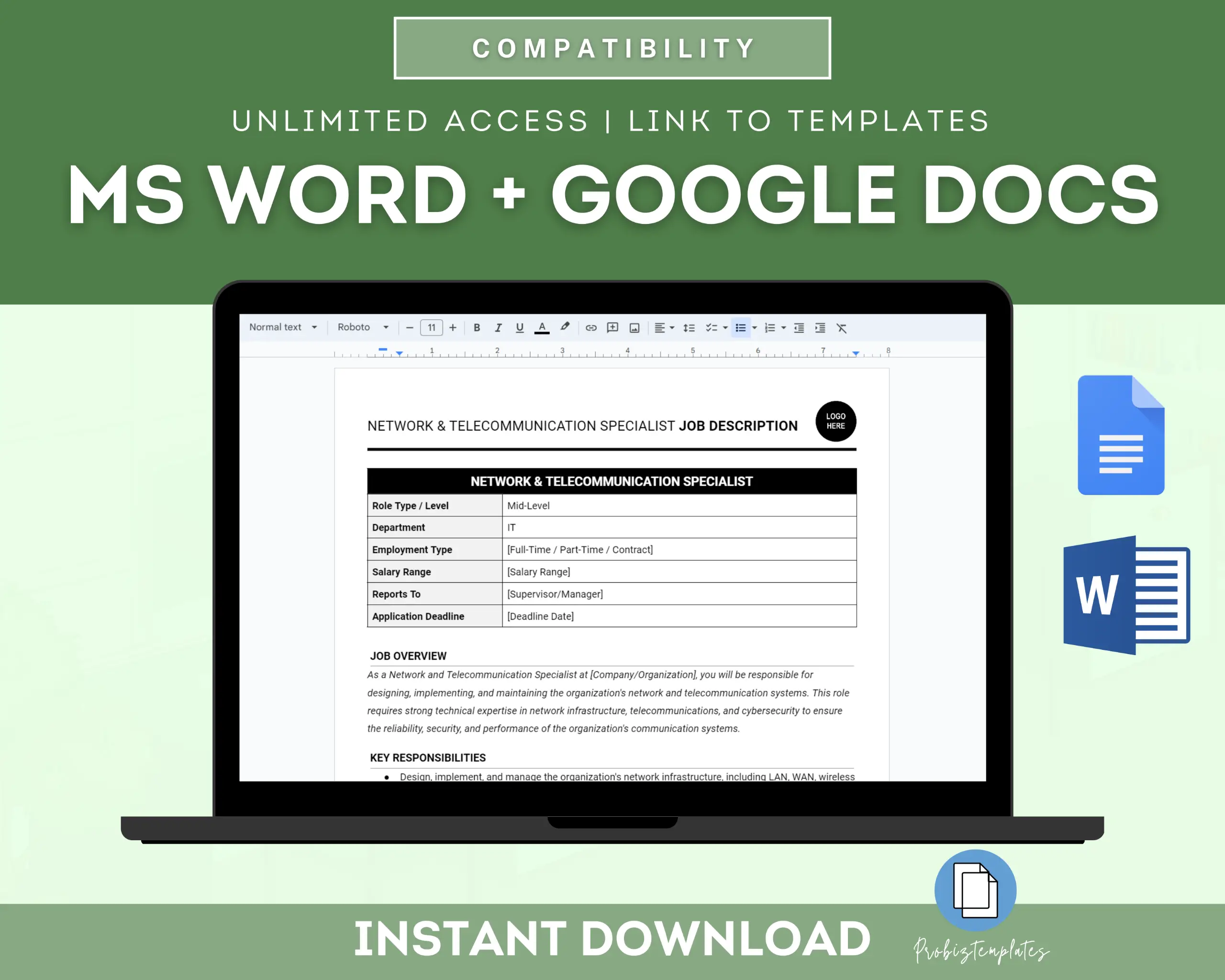 Network And Telecommunication Specialist Job Description Template - Image 4