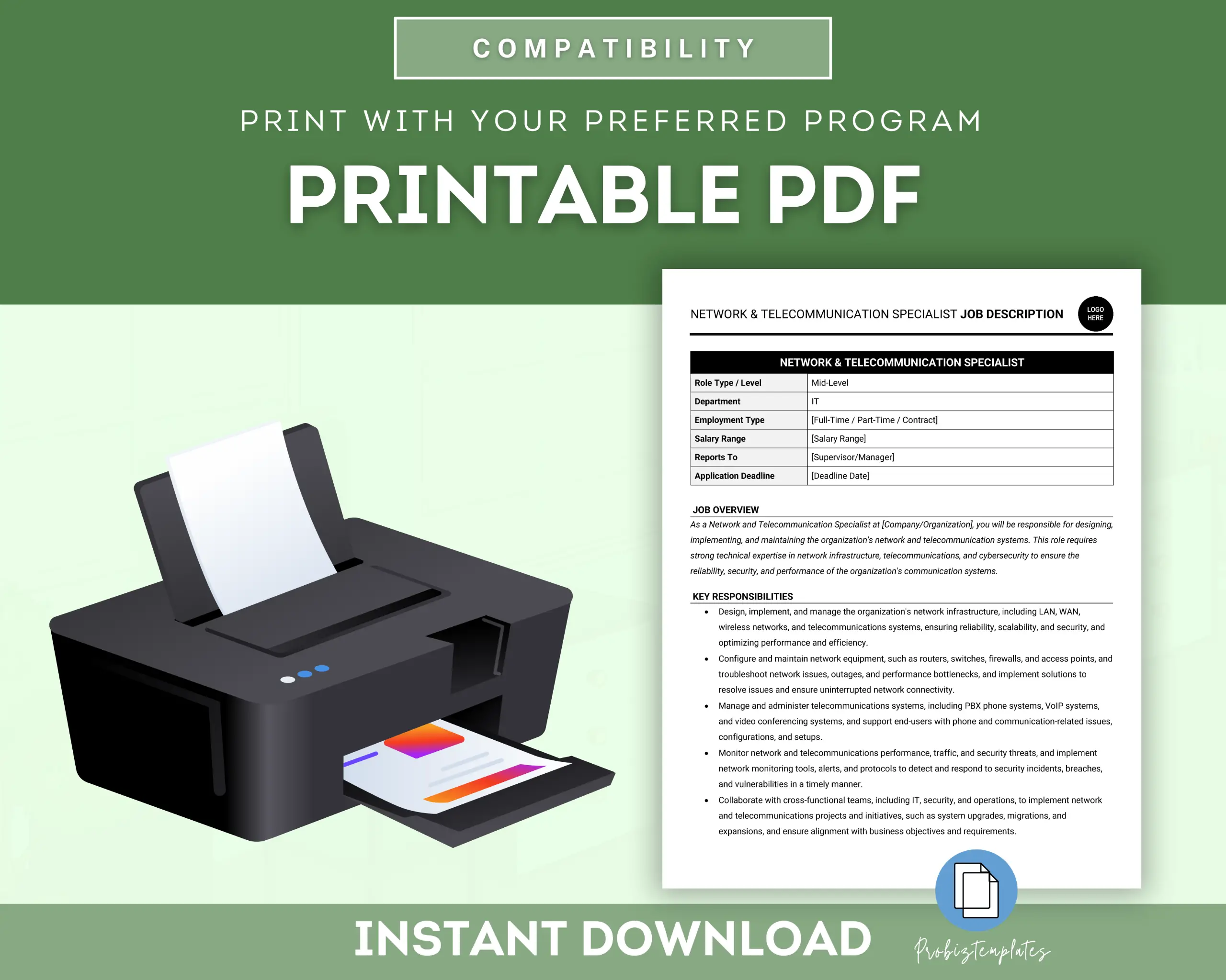 Network And Telecommunication Specialist Job Description Template - Image 5