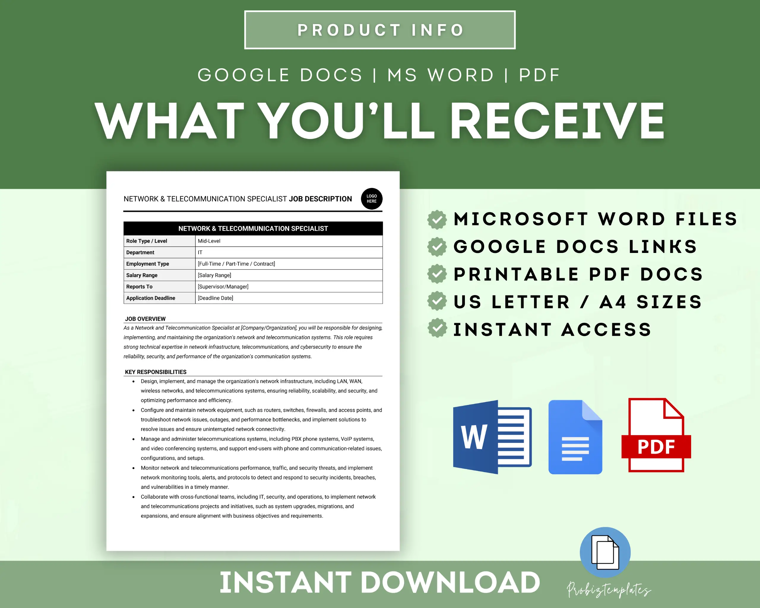 Network And Telecommunication Specialist Job Description Template - Image 6