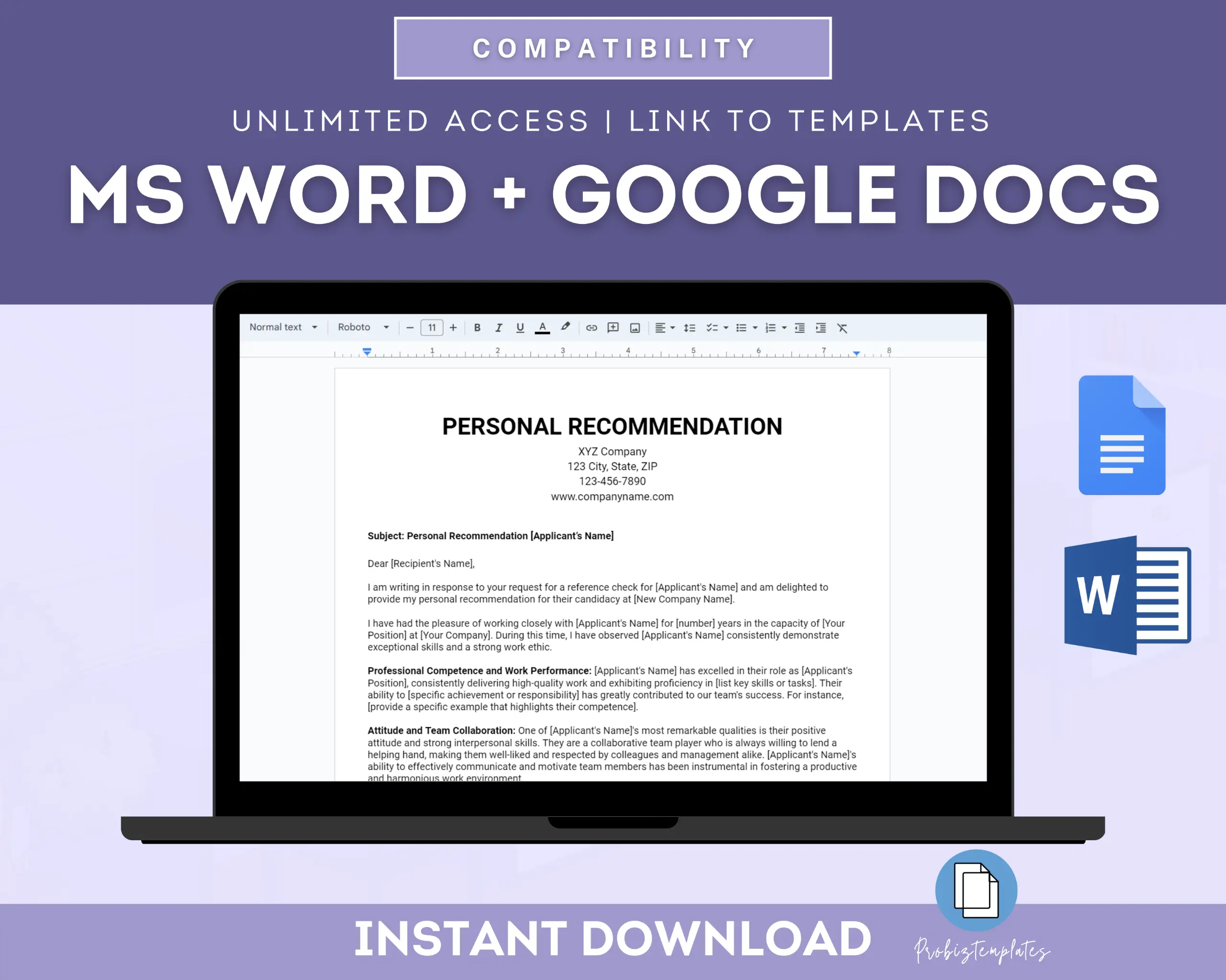 Personal Recommendation Letter Template - Image 2