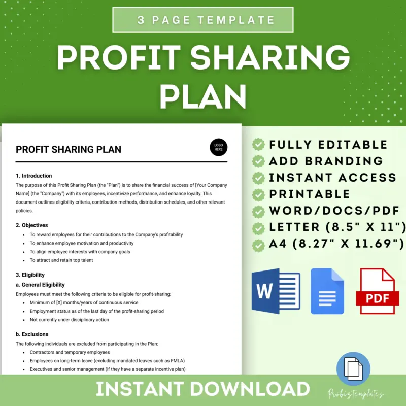 Profit Sharing Plan Template