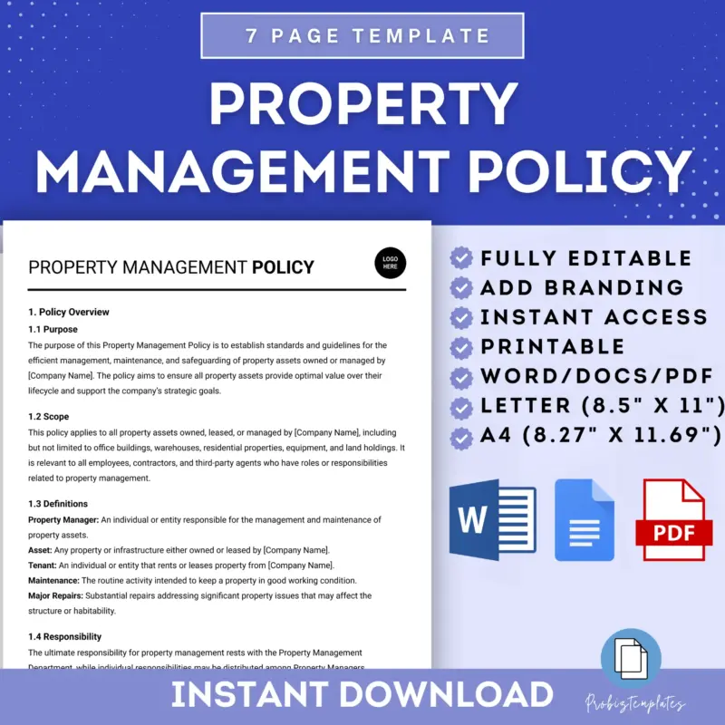 Property Management Policy Template