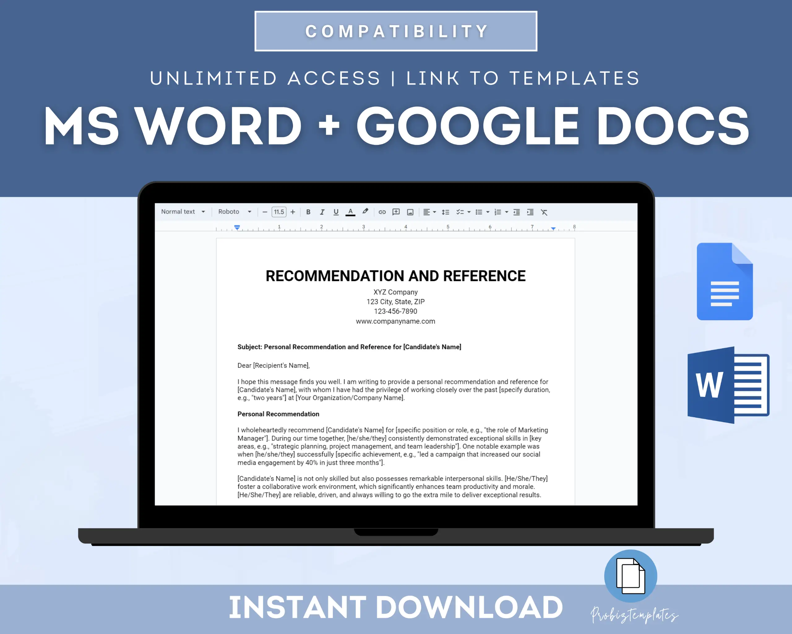 Recommendation And Reference Letter Template - Image 2