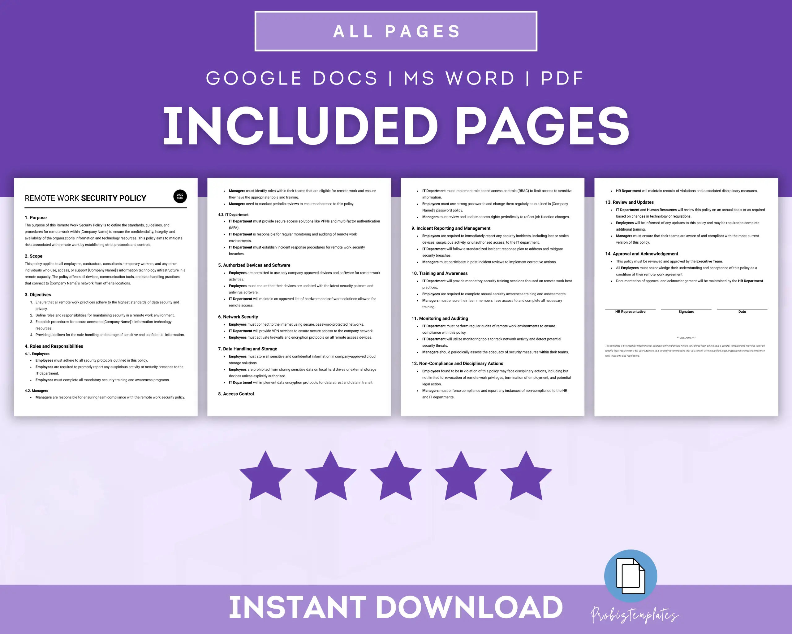 Remote Work Security Policy Template - Image 2