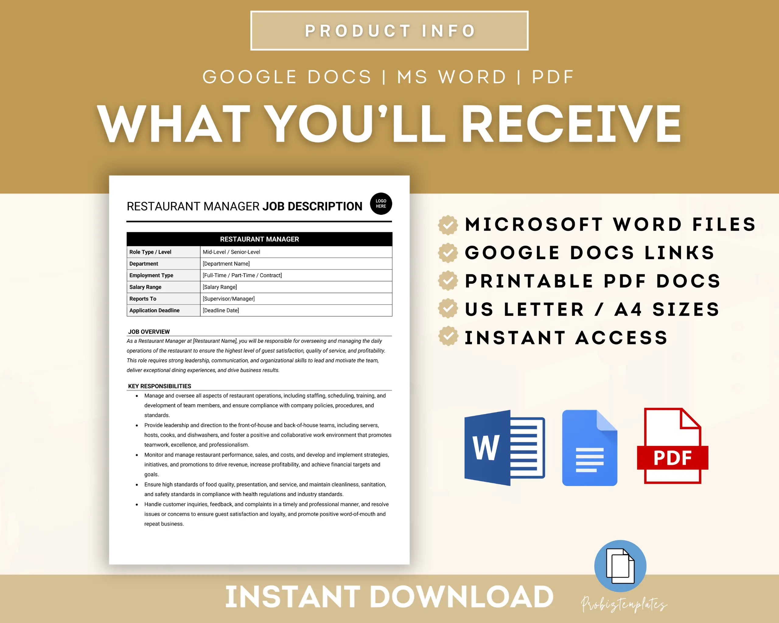 Restaurant Manager Job Description Template - Image 6