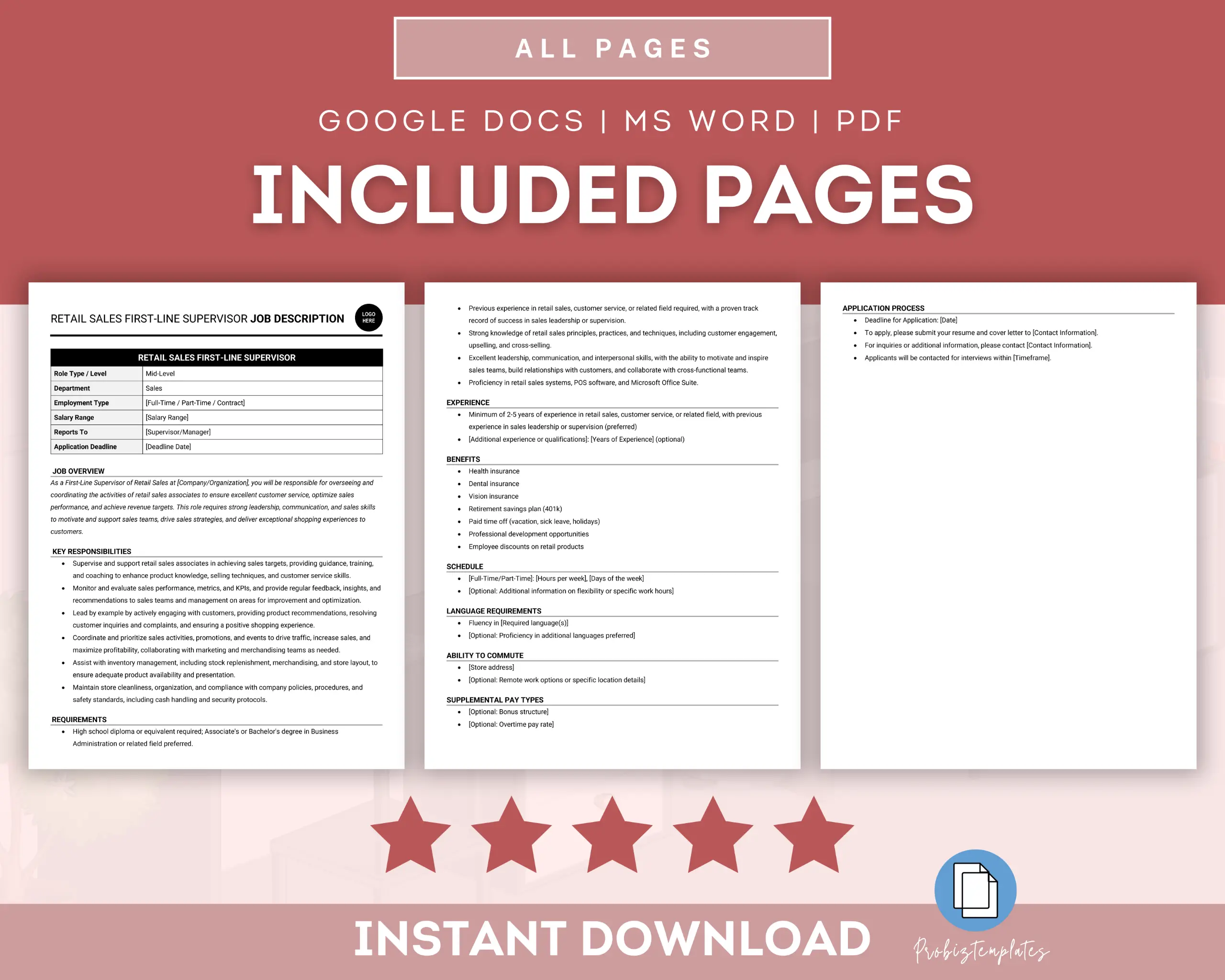 Retail Sales First-Line Supervisor Job Description Template - Image 2