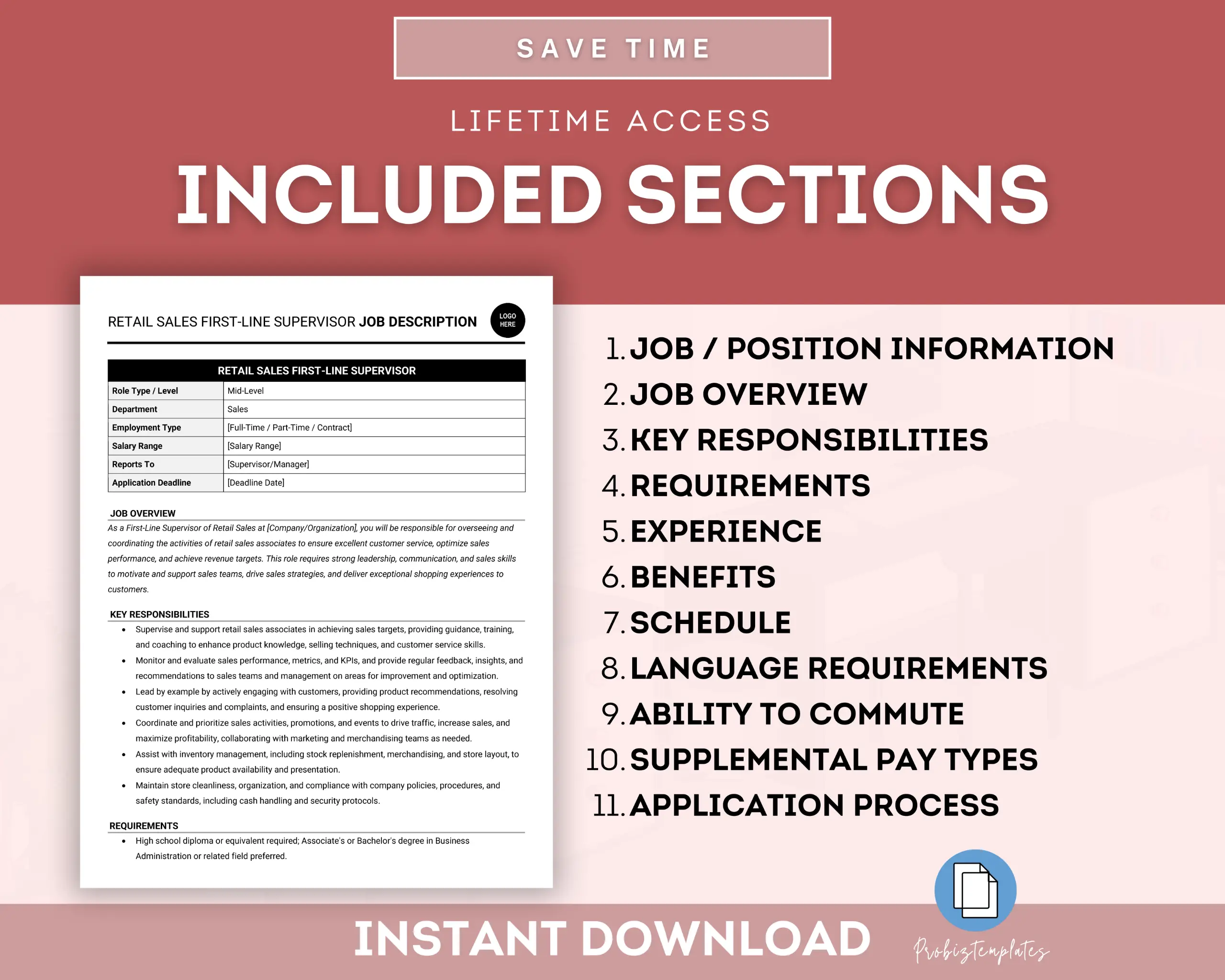 Retail Sales First-Line Supervisor Job Description Template - Image 3