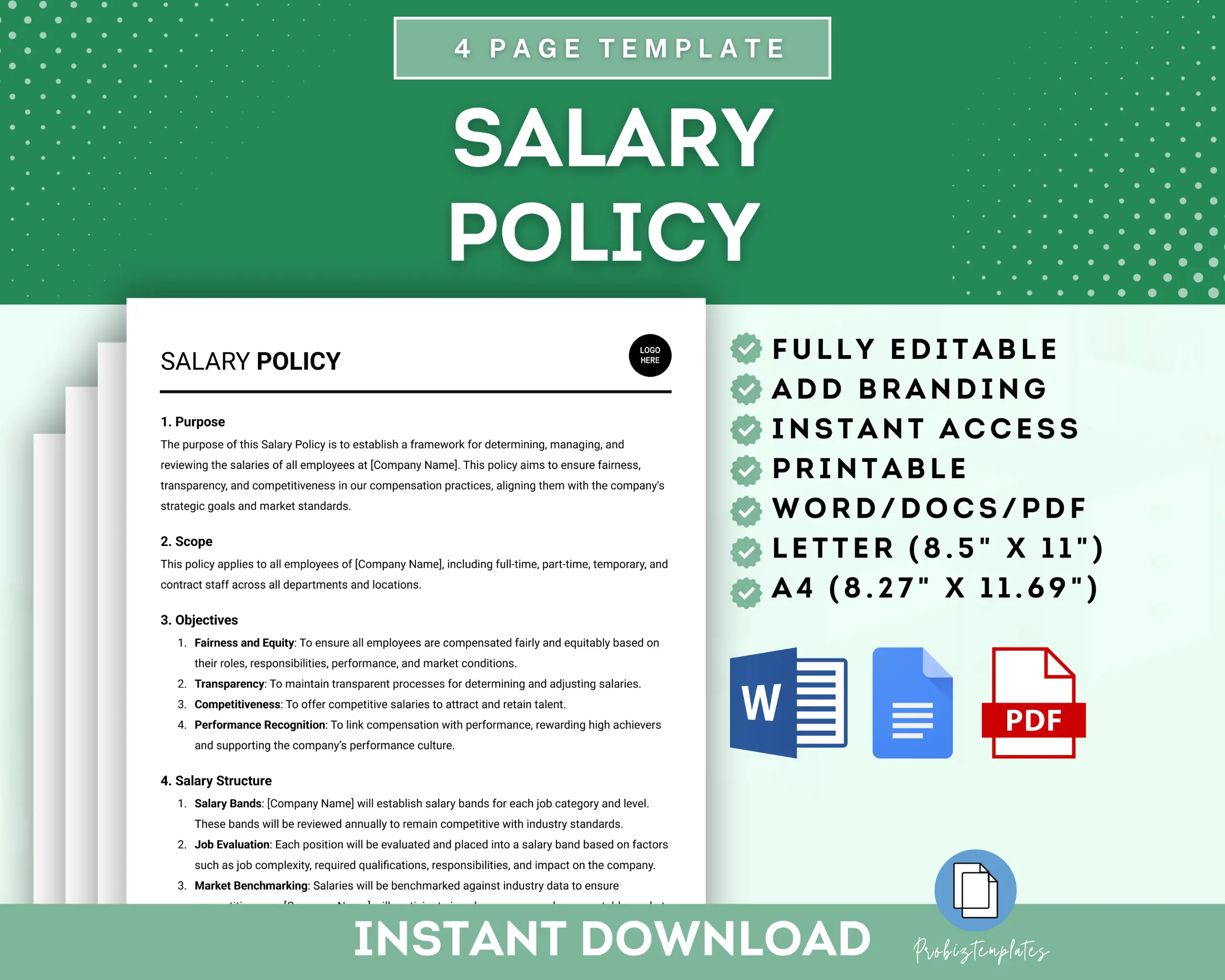 Salary Policy Template