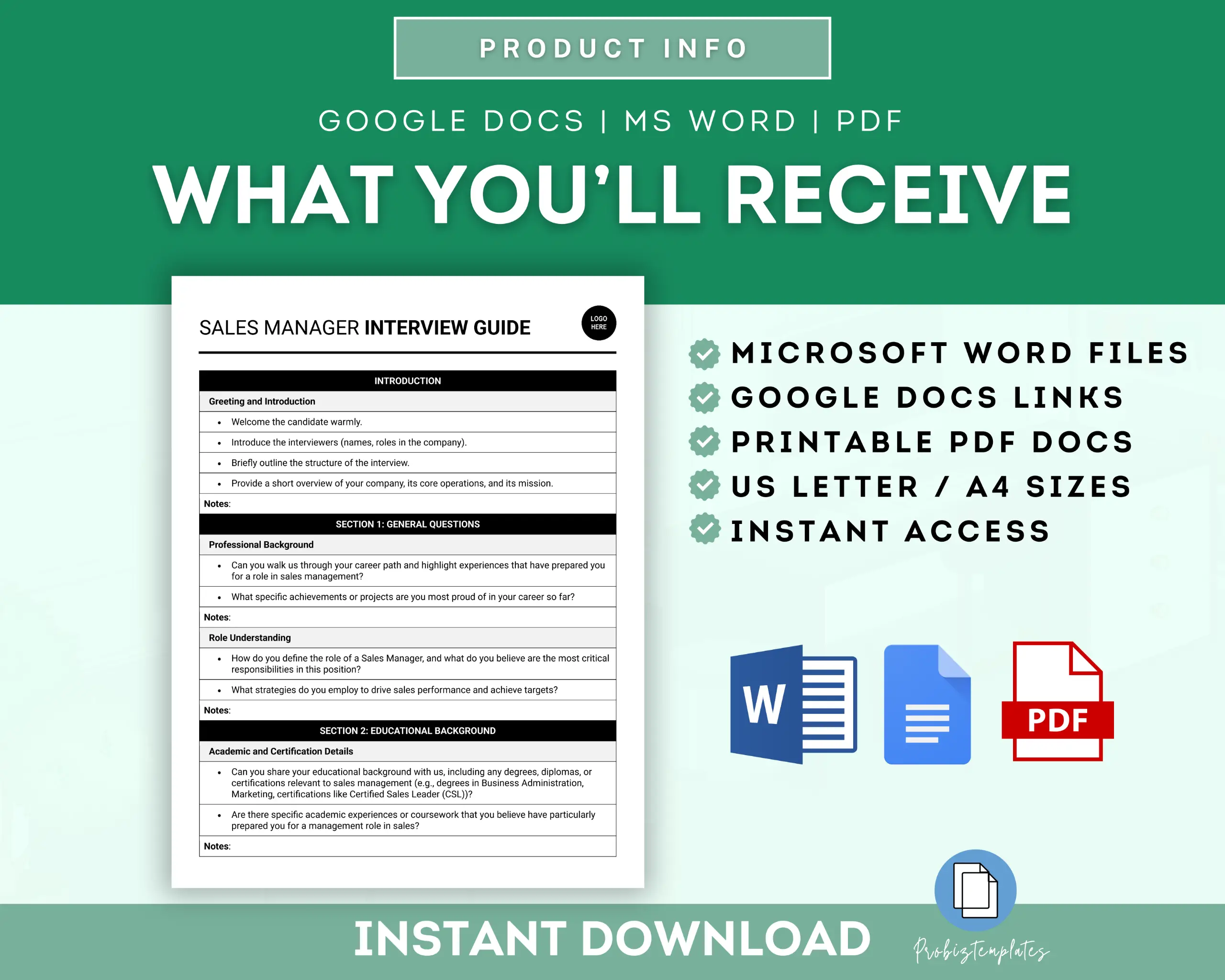 Sales Manager Interview Guide Template - Image 6