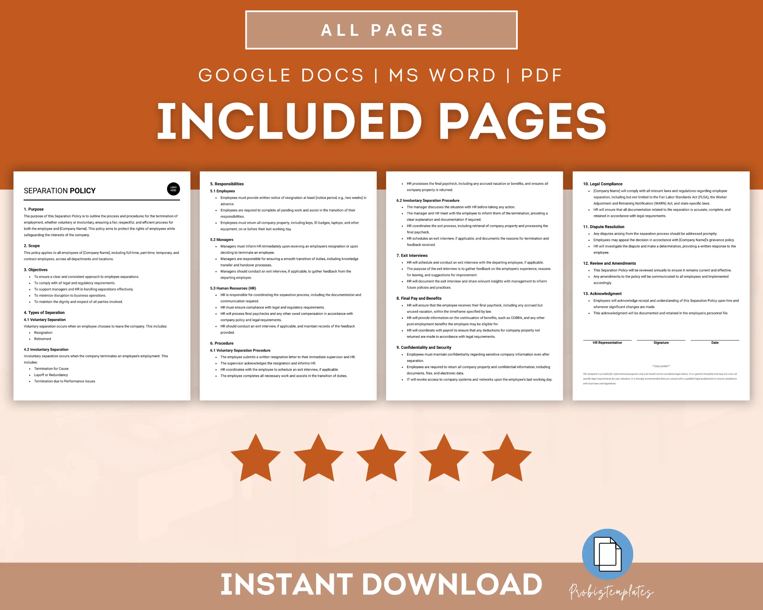 Separation Policy Template - Image 2